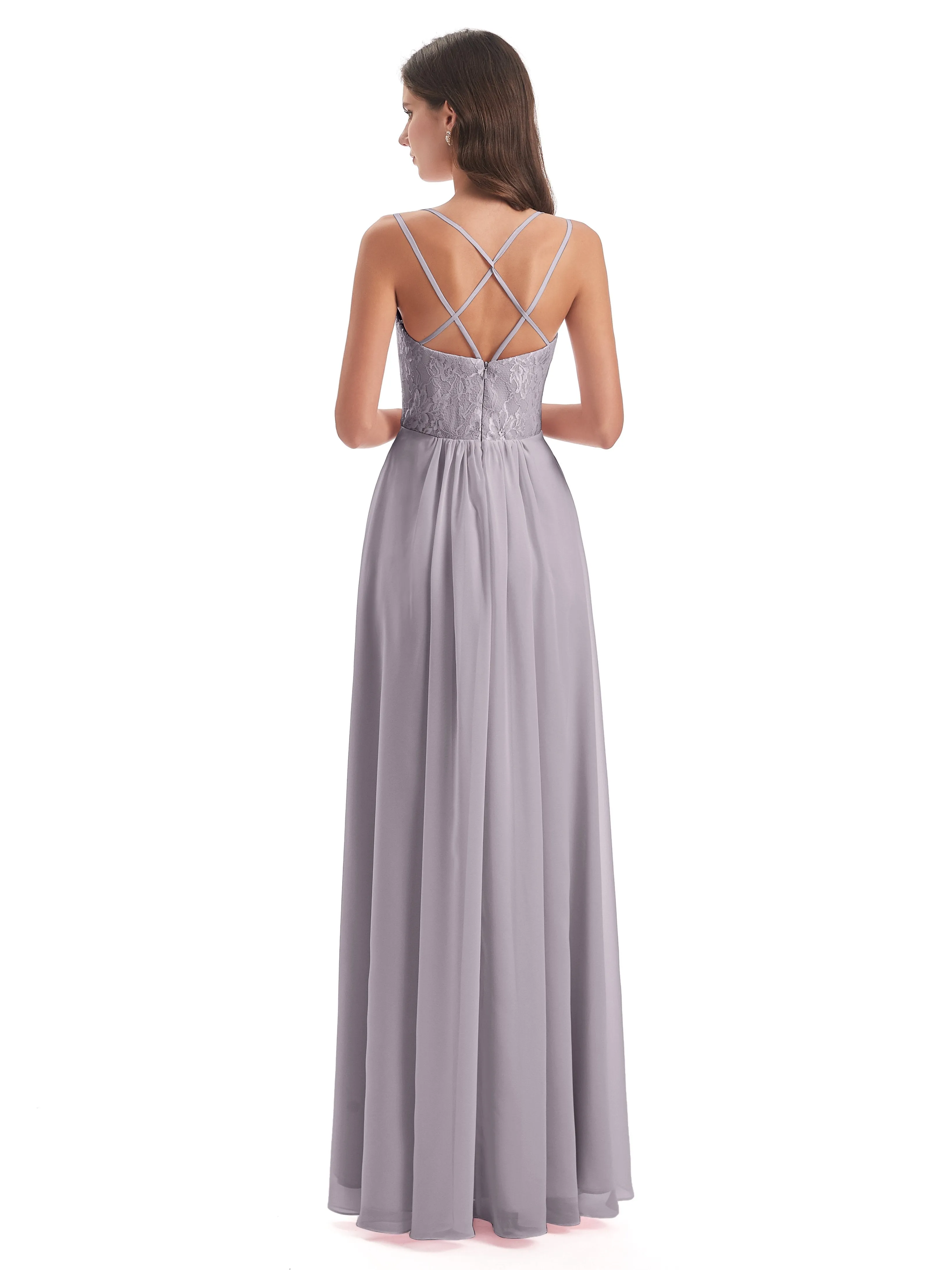 Heidi Elegant Spaghetti Straps Long Bridesmaid Dresses