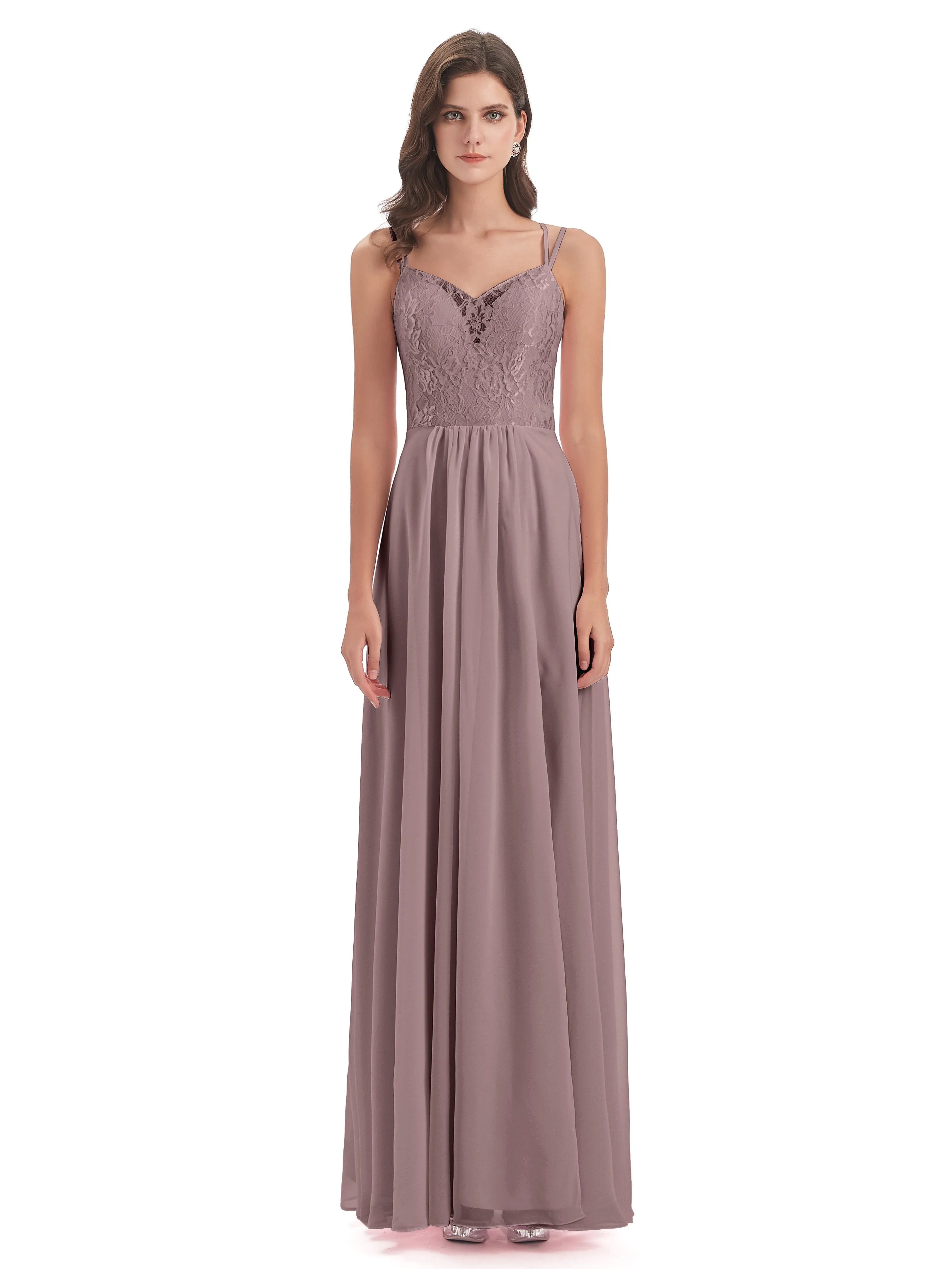 Heidi Elegant Spaghetti Straps Long Bridesmaid Dresses