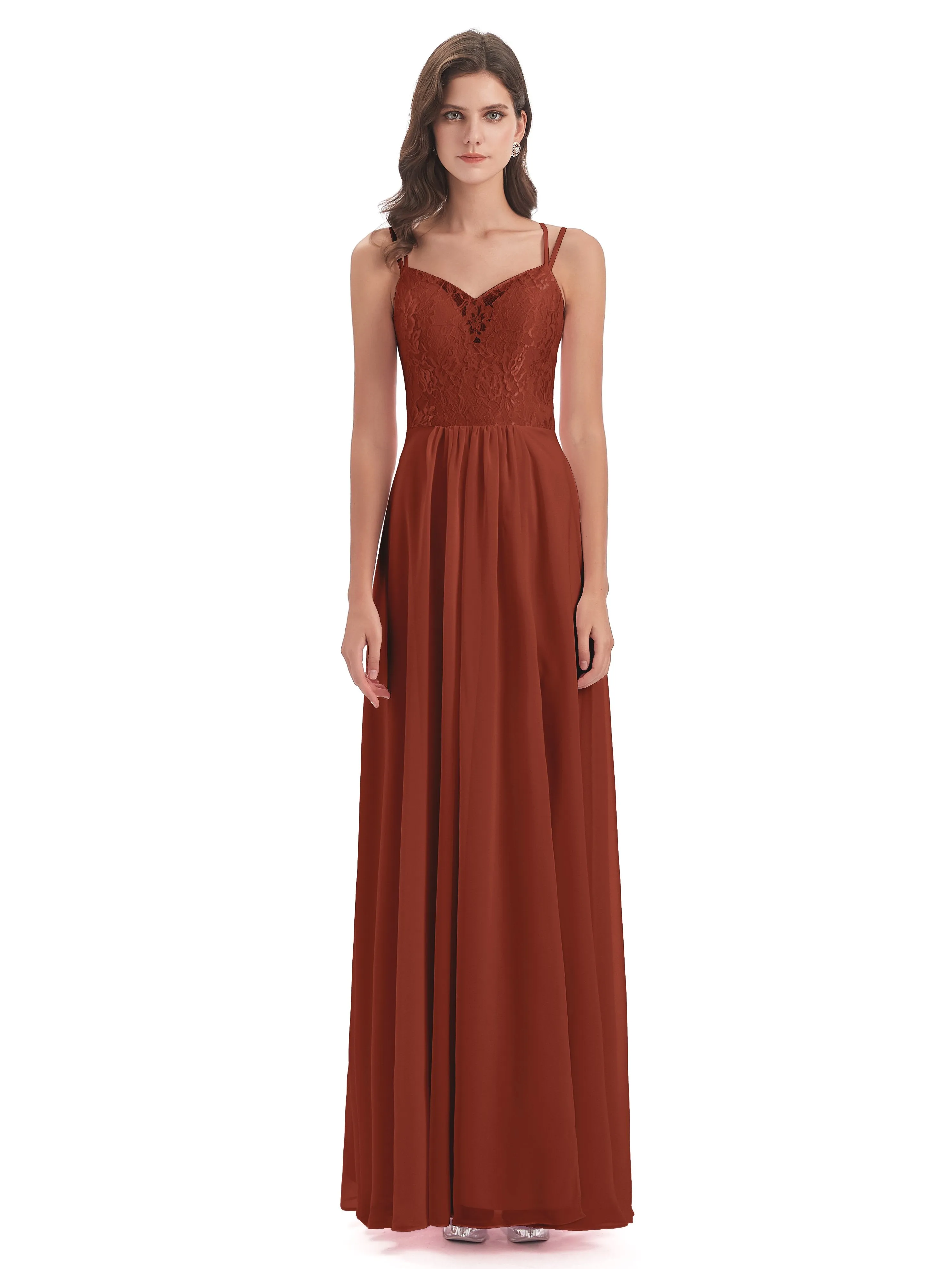 Heidi Elegant Spaghetti Straps Long Bridesmaid Dresses