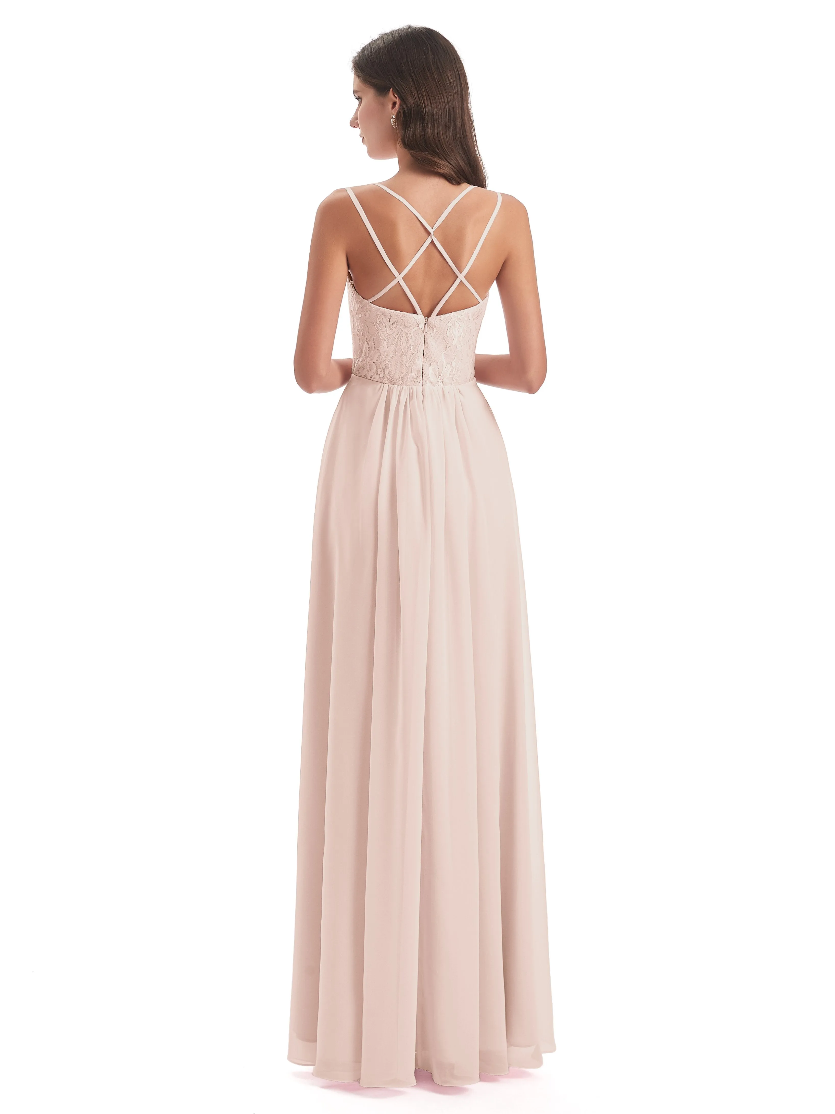 Heidi Elegant Spaghetti Straps Long Bridesmaid Dresses