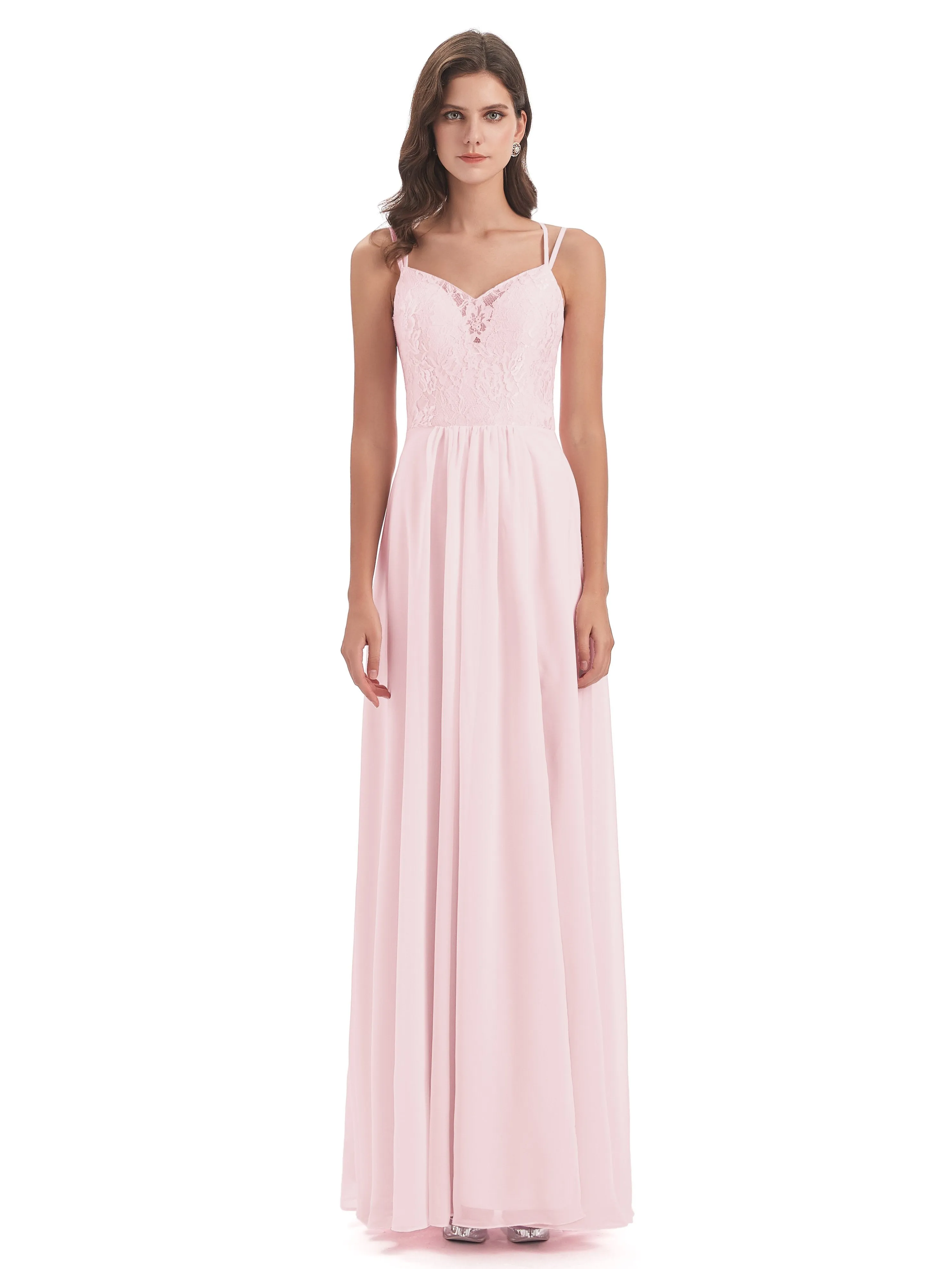 Heidi Elegant Spaghetti Straps Long Bridesmaid Dresses