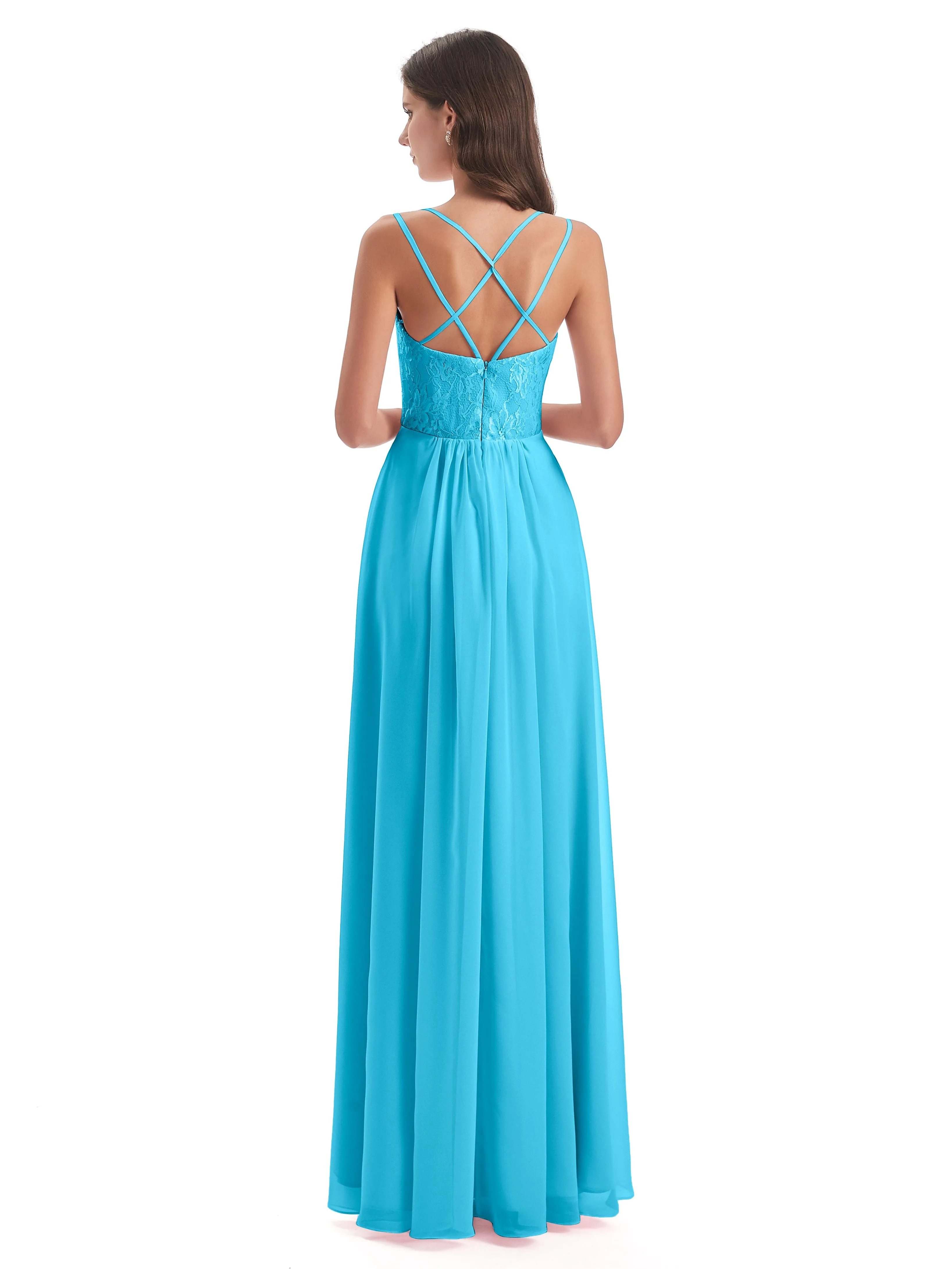 Heidi Elegant Spaghetti Straps Long Bridesmaid Dresses