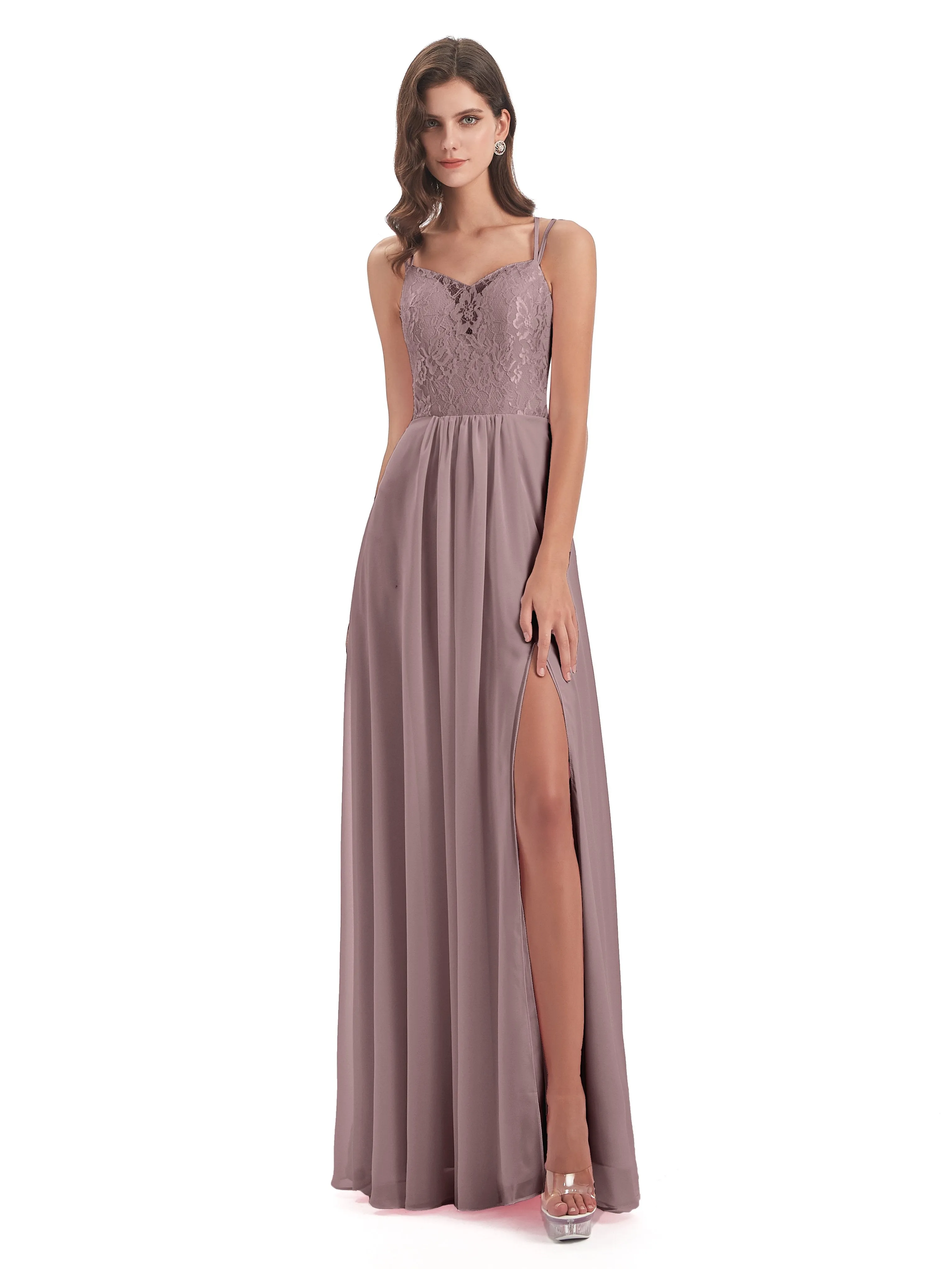 Heidi Elegant Spaghetti Straps Long Bridesmaid Dresses