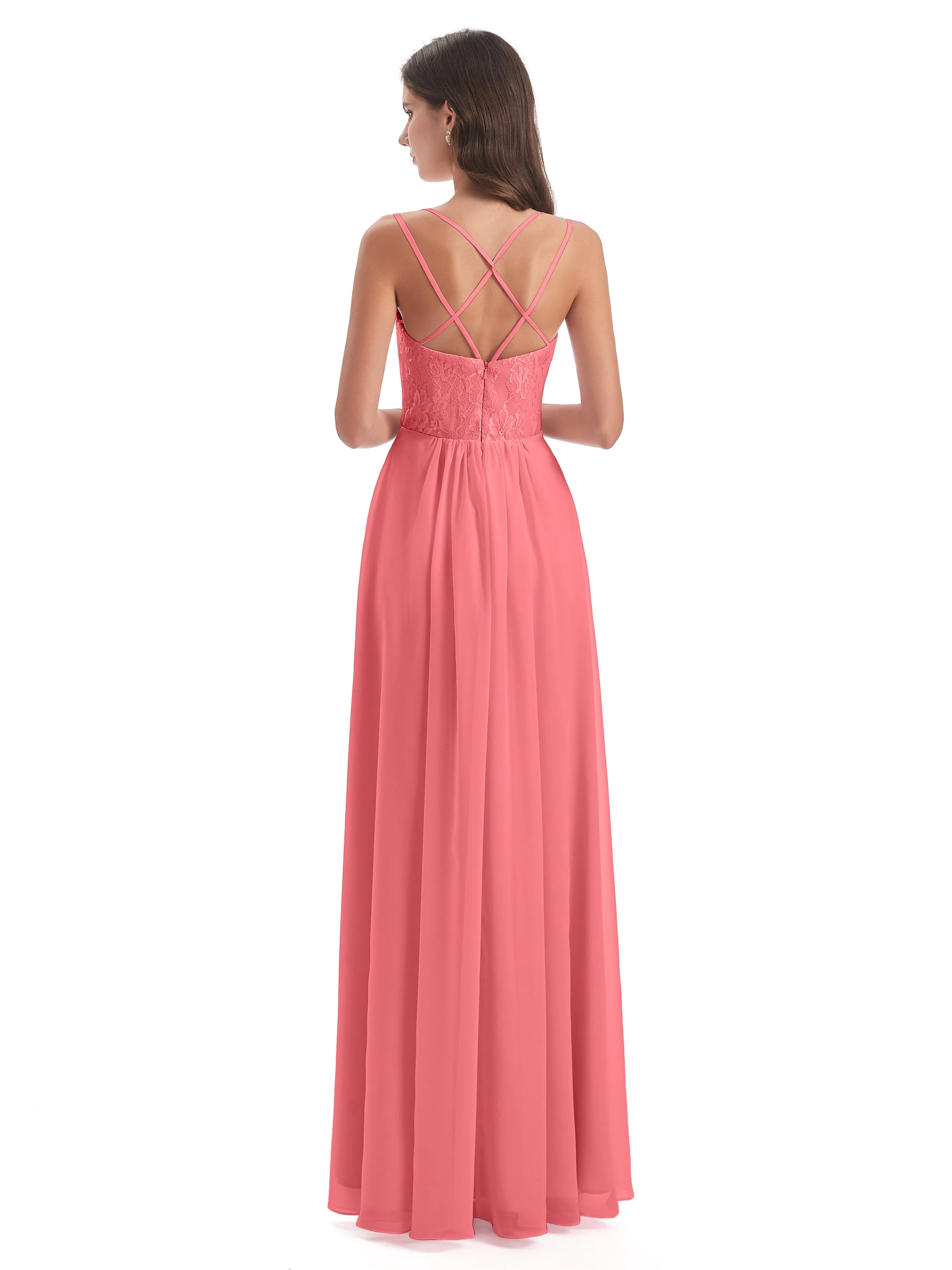 Heidi Elegant Spaghetti Straps Long Bridesmaid Dresses