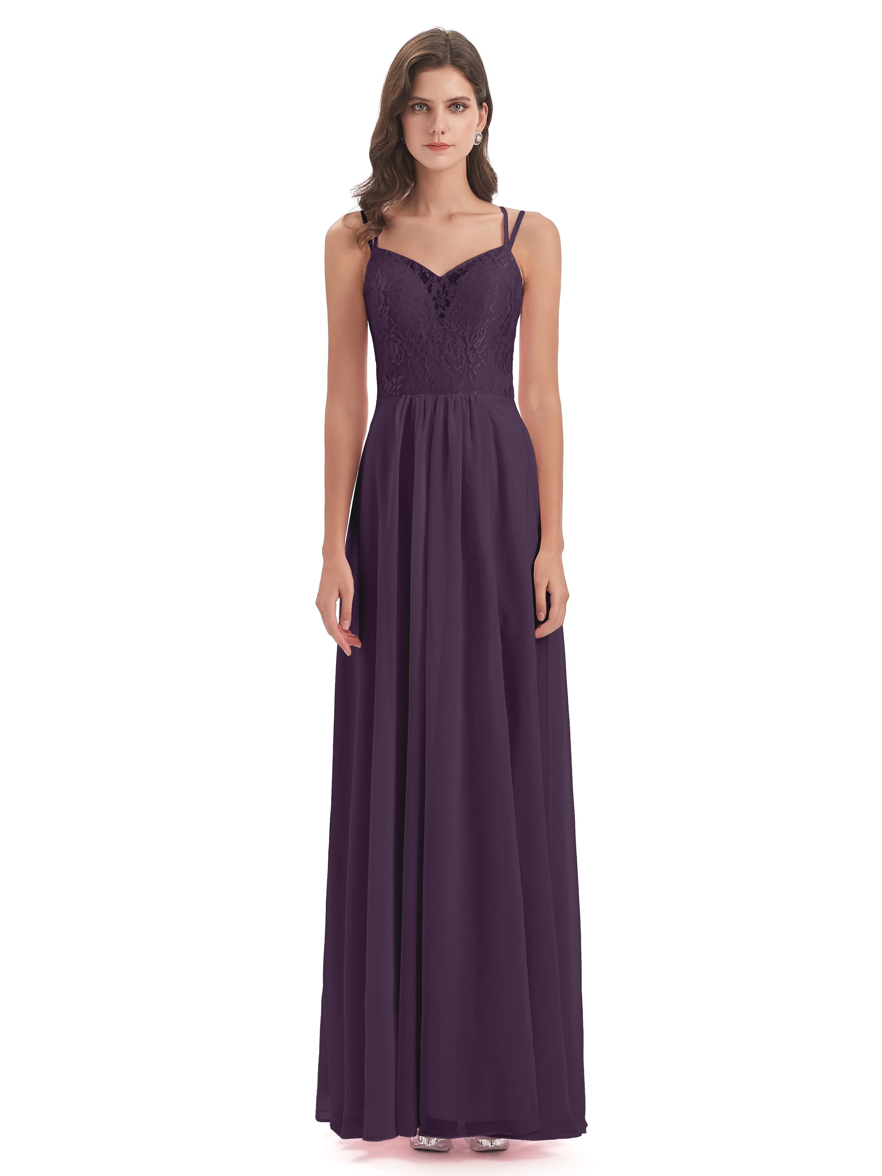 Heidi Elegant Spaghetti Straps Long Bridesmaid Dresses