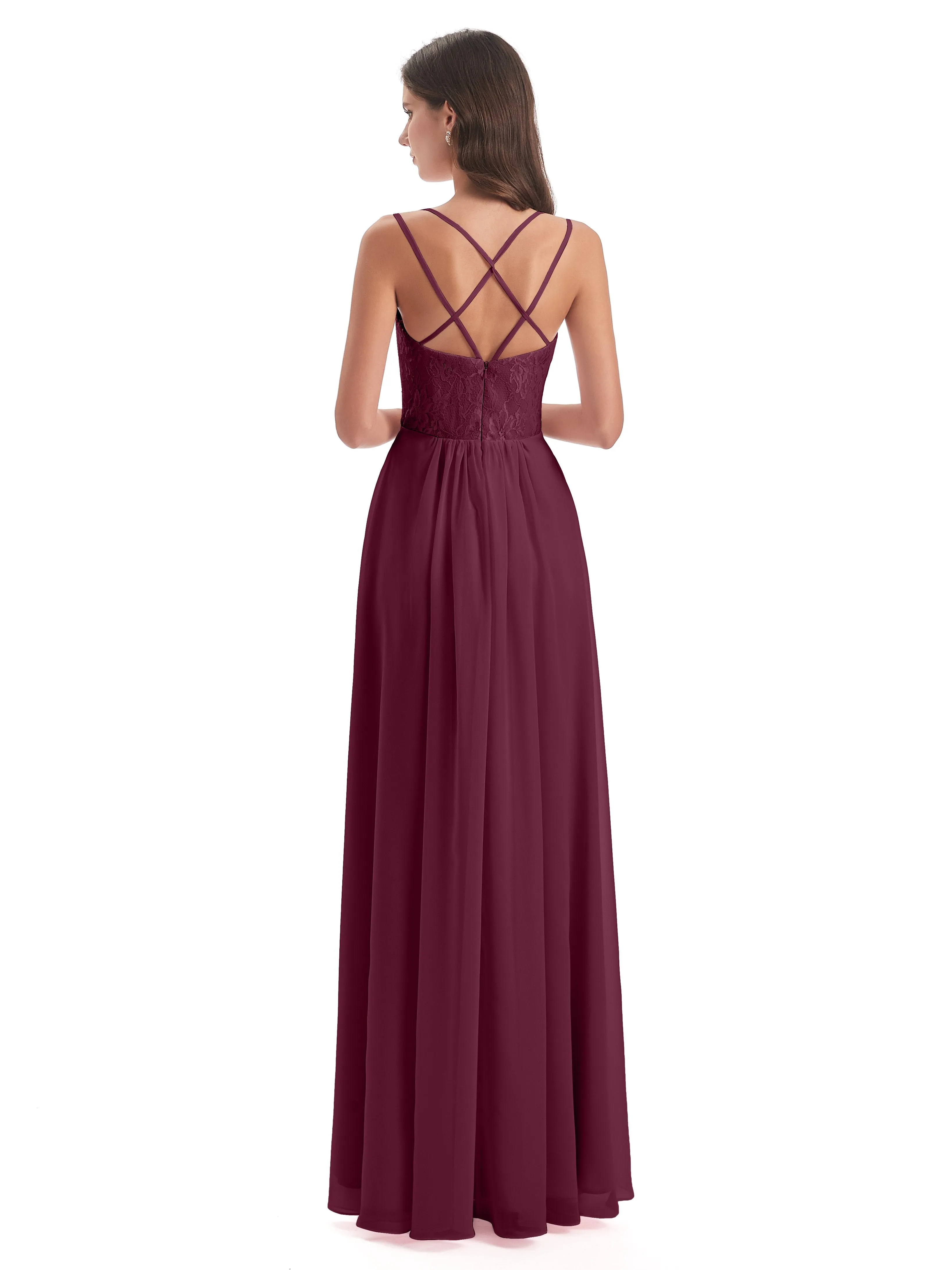 Heidi Elegant Spaghetti Straps Long Bridesmaid Dresses