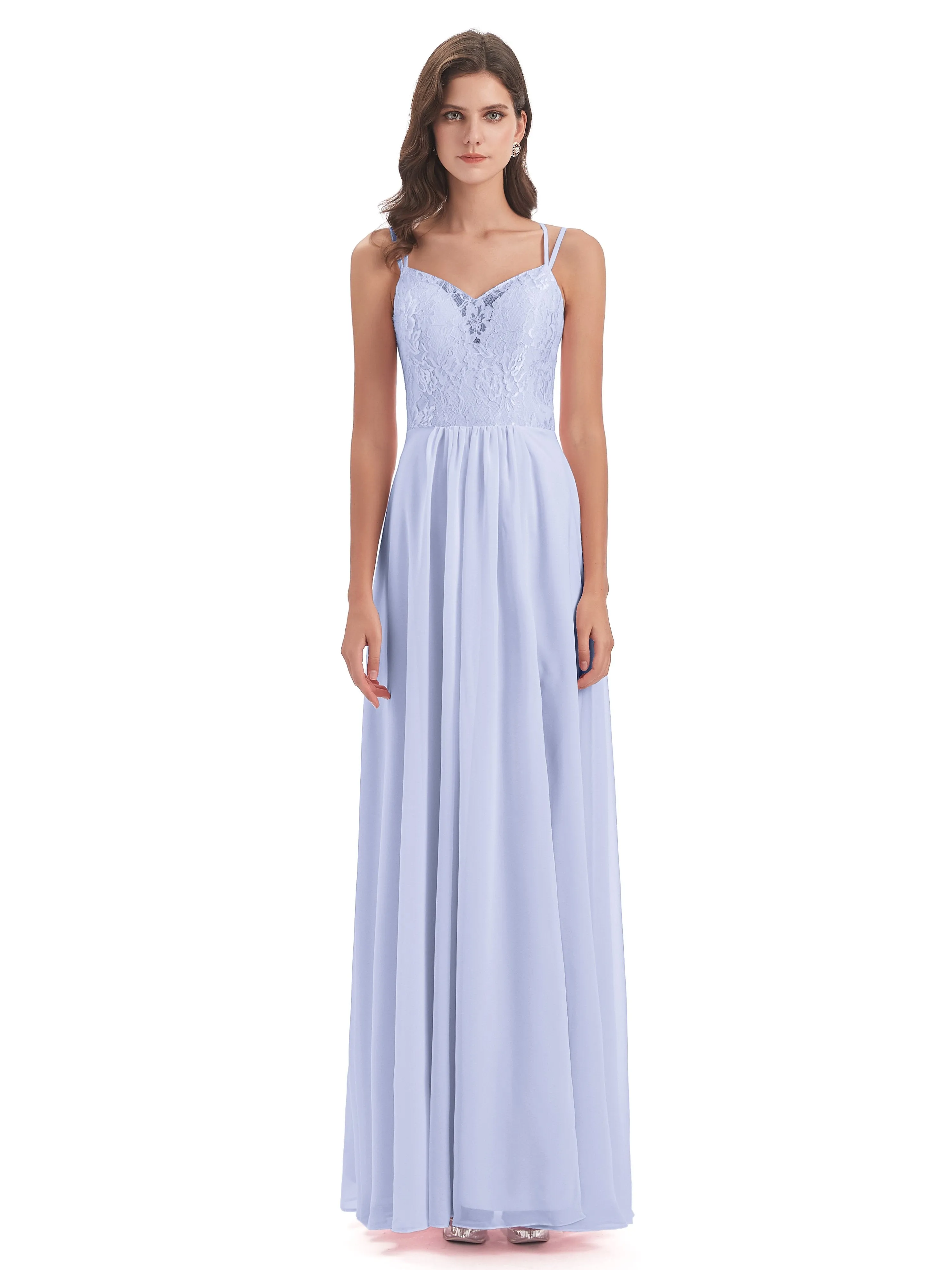 Heidi Elegant Spaghetti Straps Long Bridesmaid Dresses