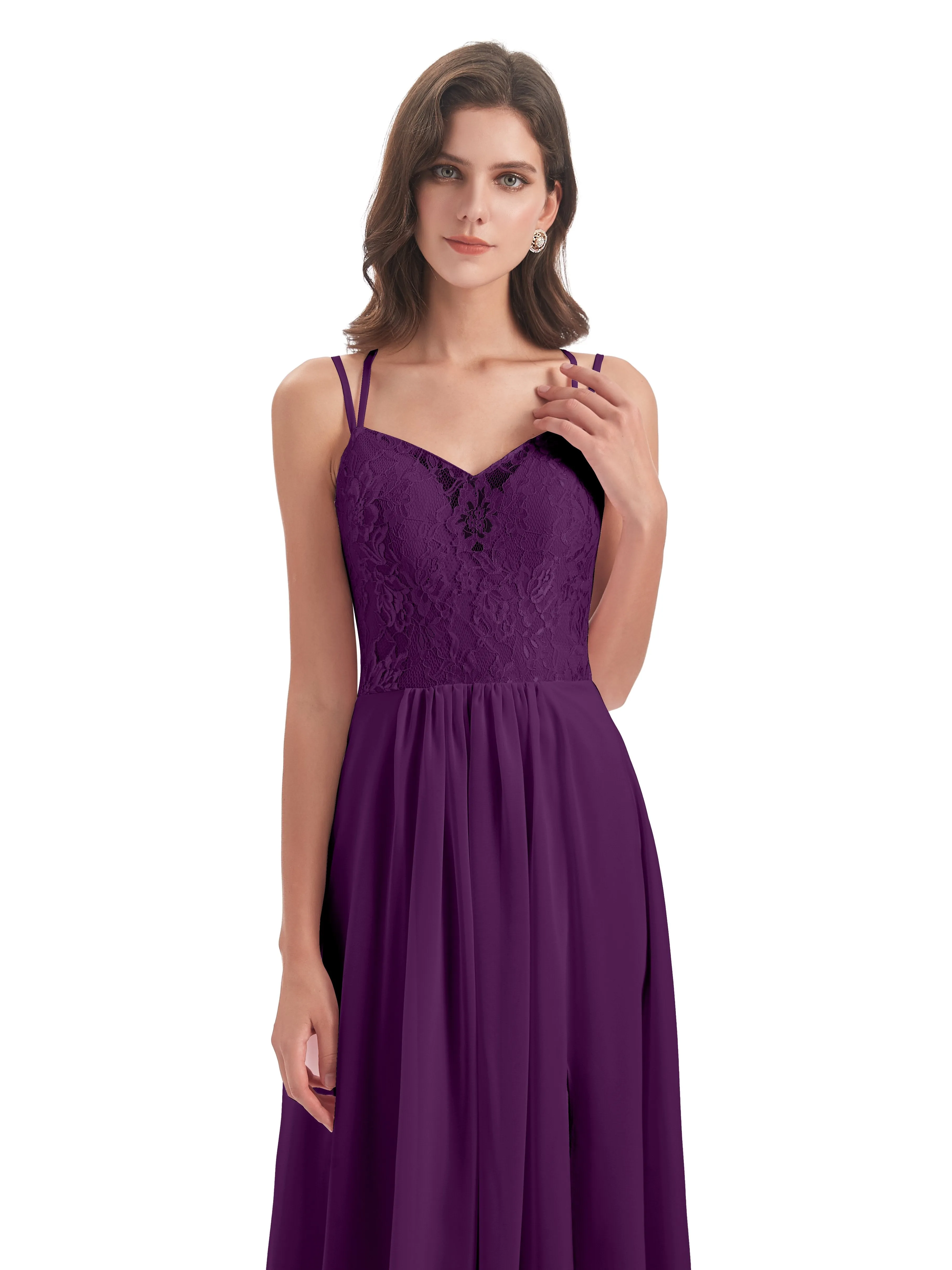 Heidi Elegant Spaghetti Straps Long Bridesmaid Dresses