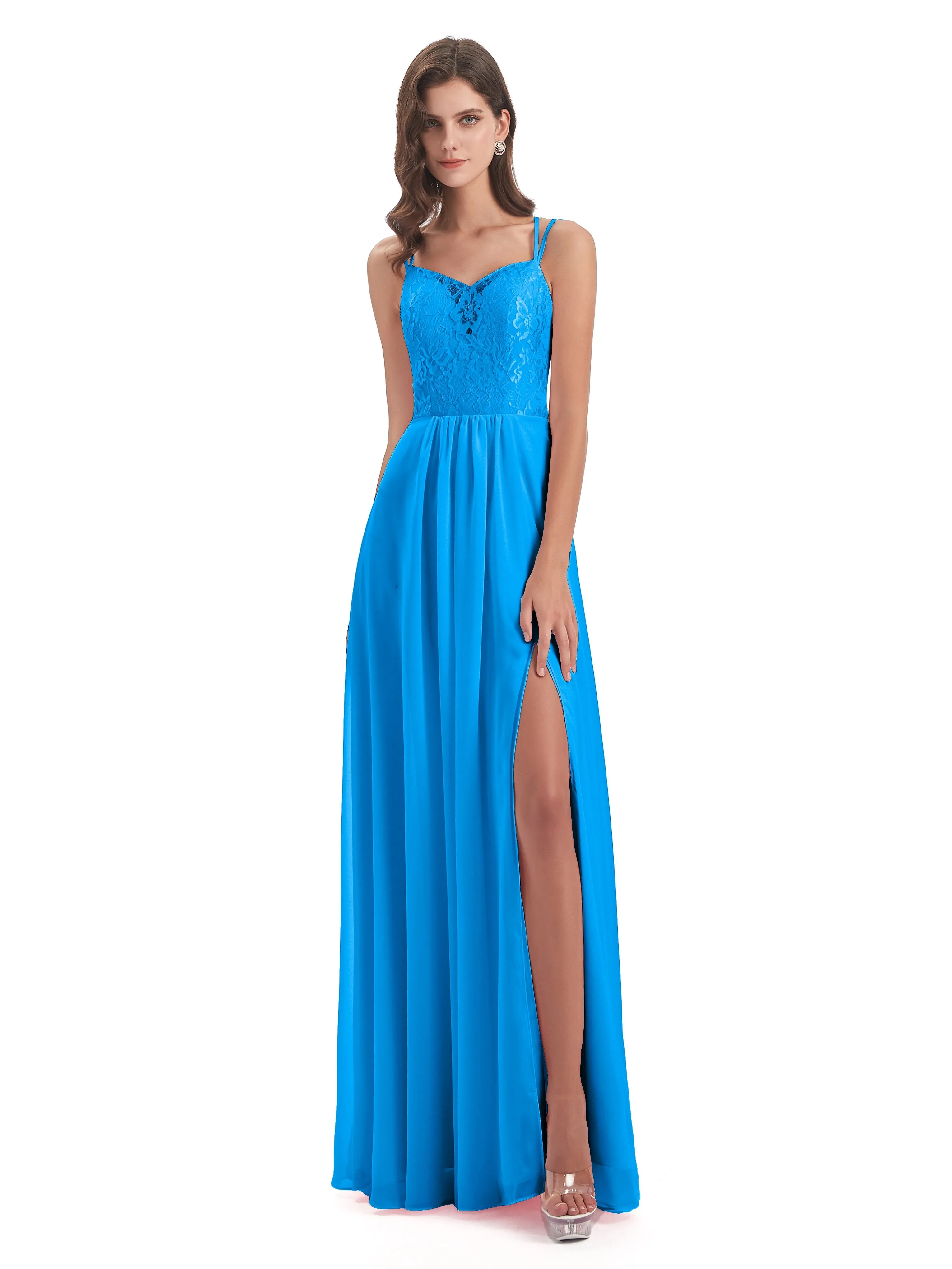 Heidi Elegant Spaghetti Straps Long Bridesmaid Dresses