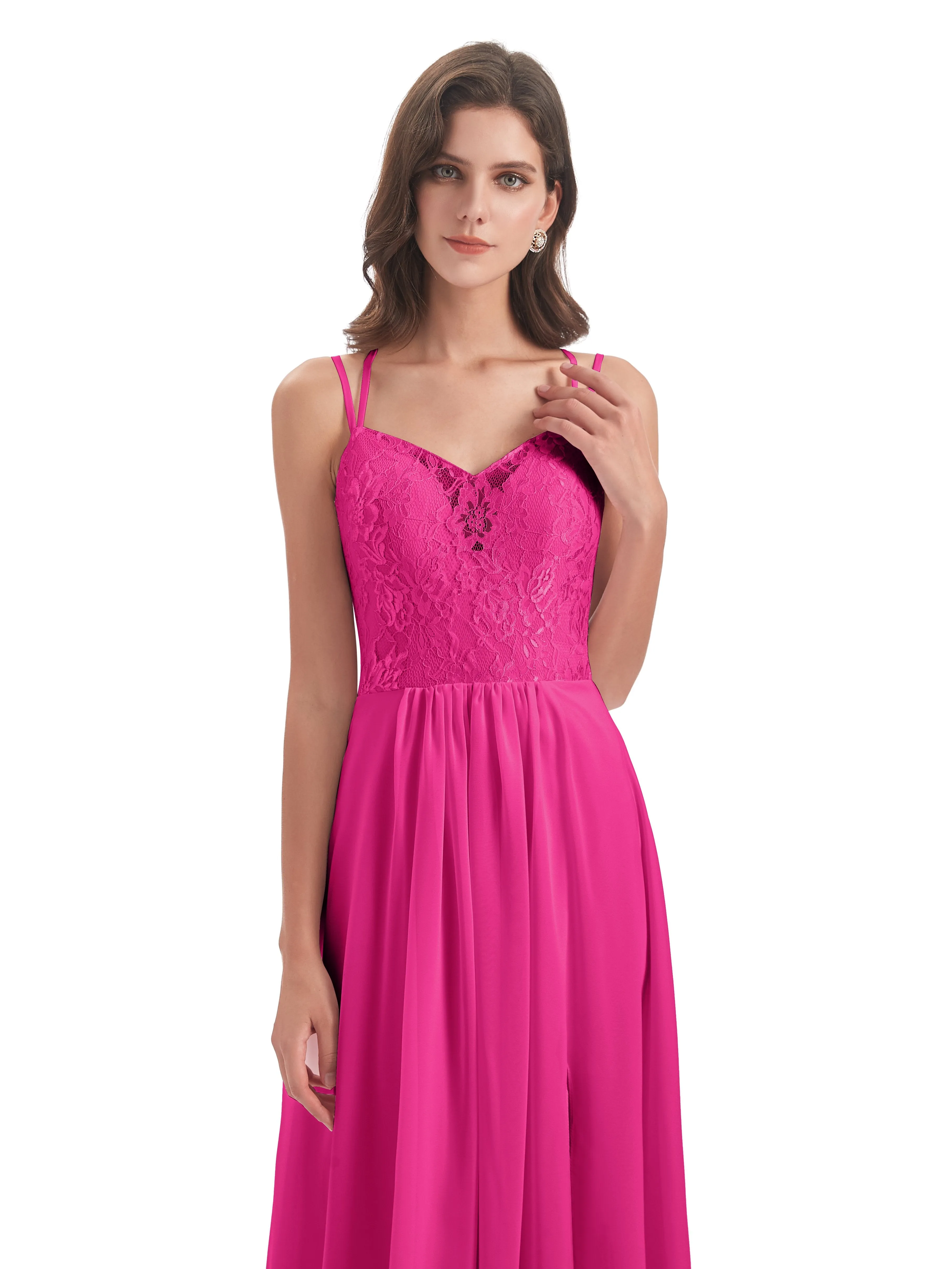 Heidi Elegant Spaghetti Straps Long Bridesmaid Dresses