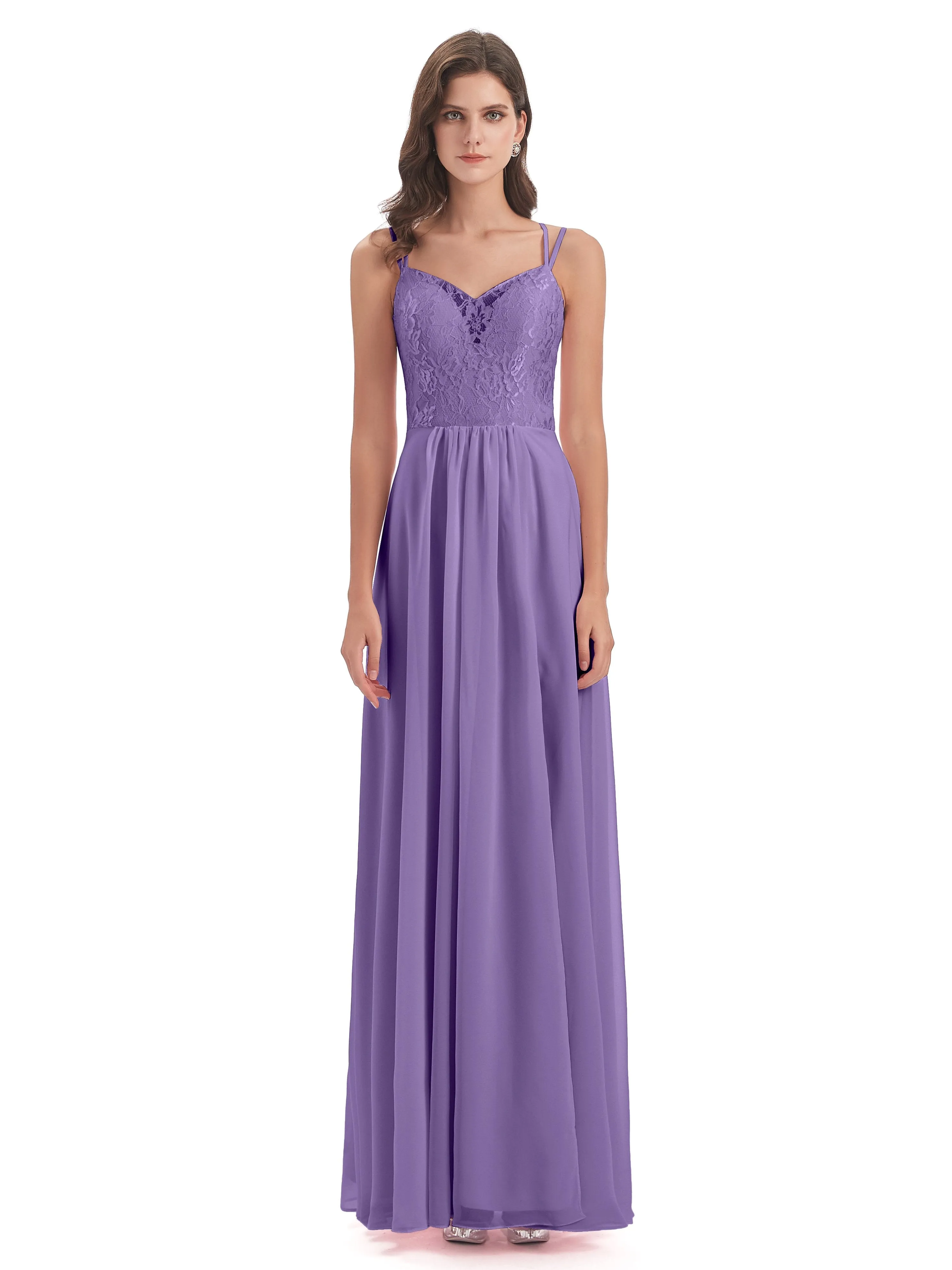 Heidi Elegant Spaghetti Straps Long Bridesmaid Dresses