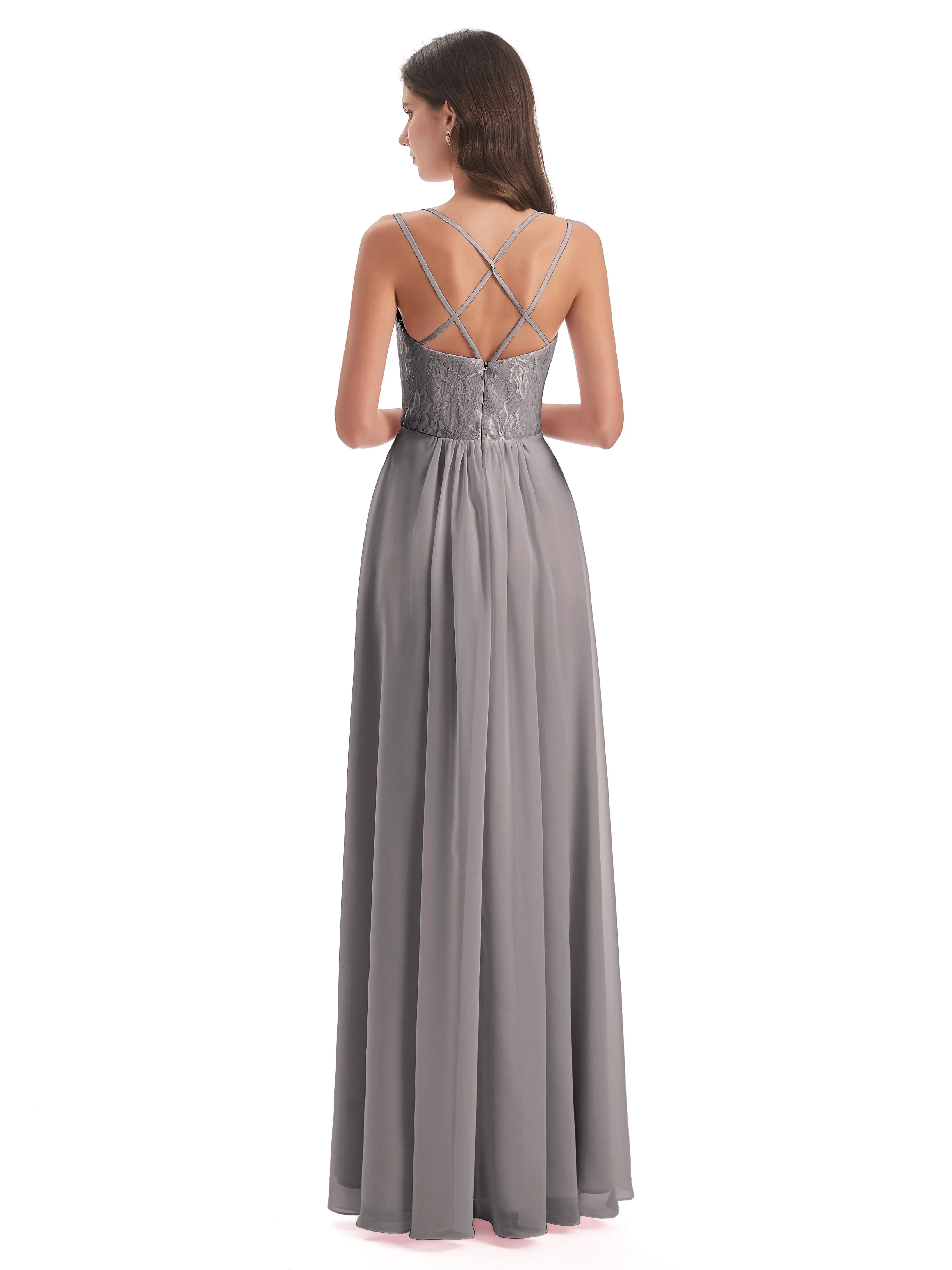 Heidi Elegant Spaghetti Straps Long Bridesmaid Dresses