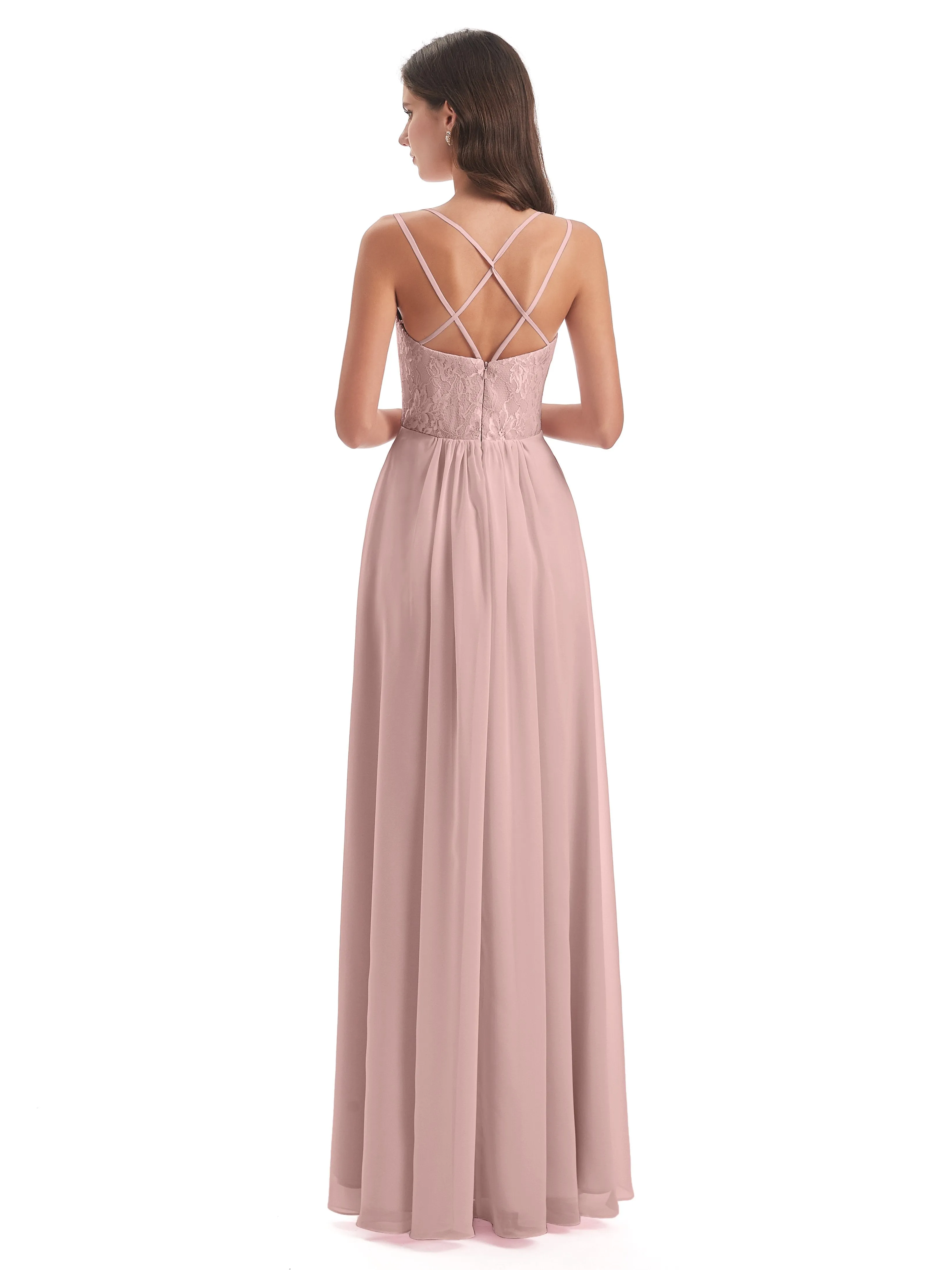 Heidi Elegant Spaghetti Straps Long Bridesmaid Dresses