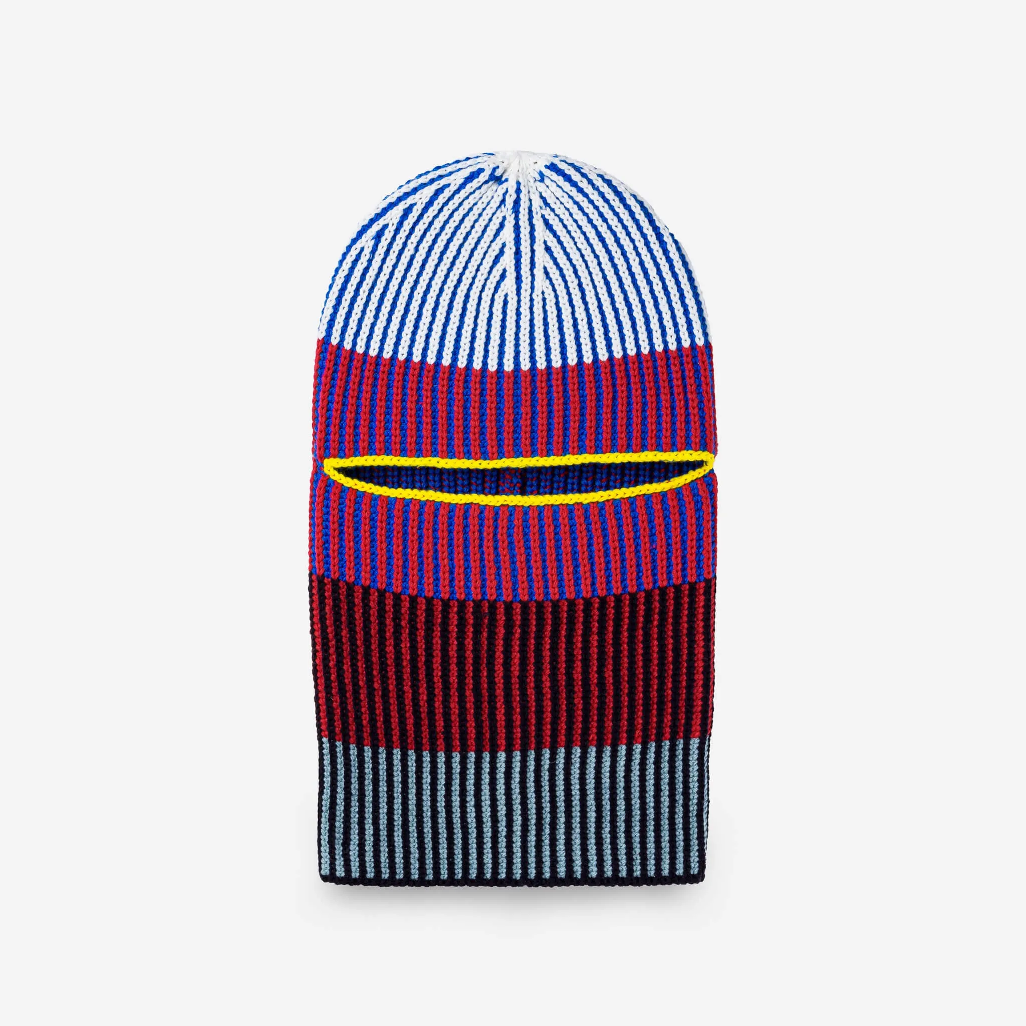 Hi-Low Stripe Knit Balaclava