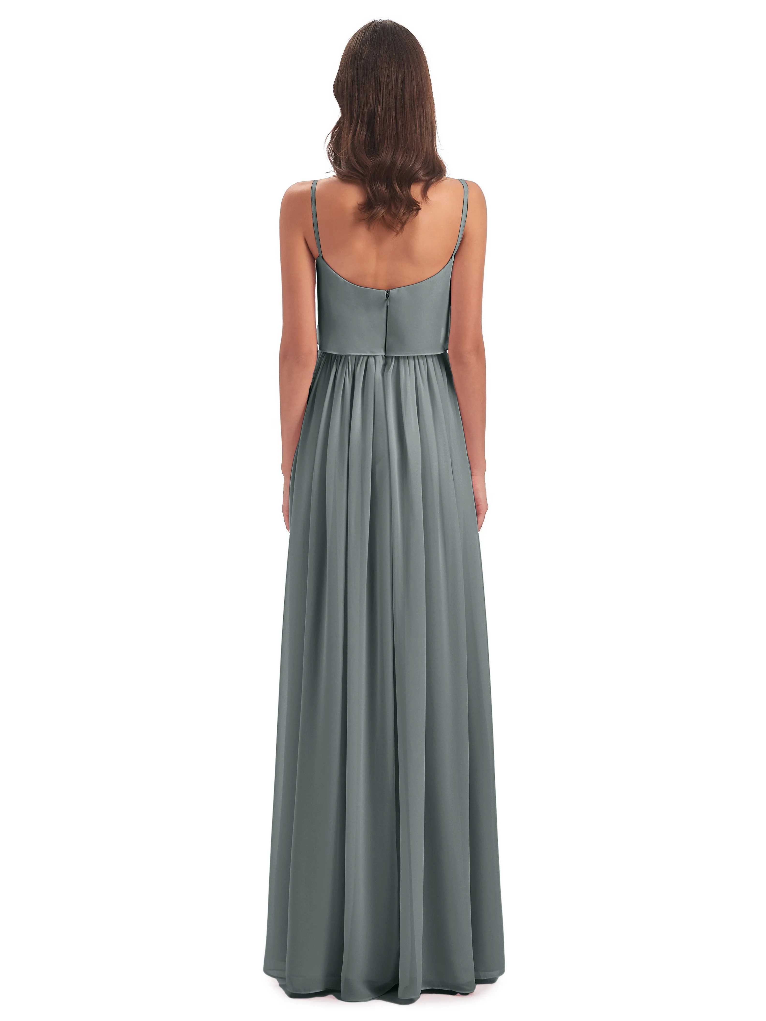 Holly A-line Long Best Chiffon Bridesmaid Dresses