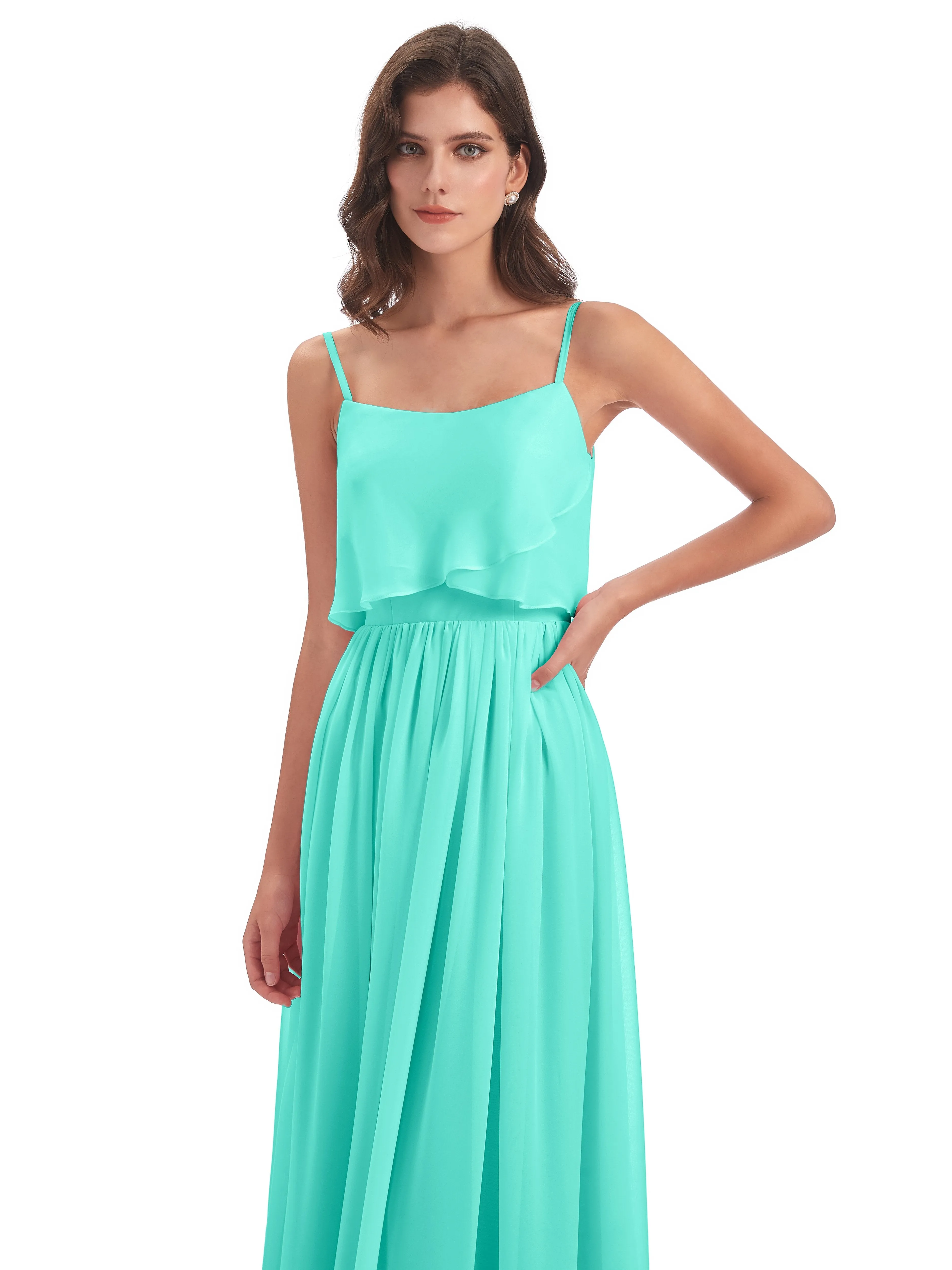 Holly A-line Long Best Chiffon Bridesmaid Dresses