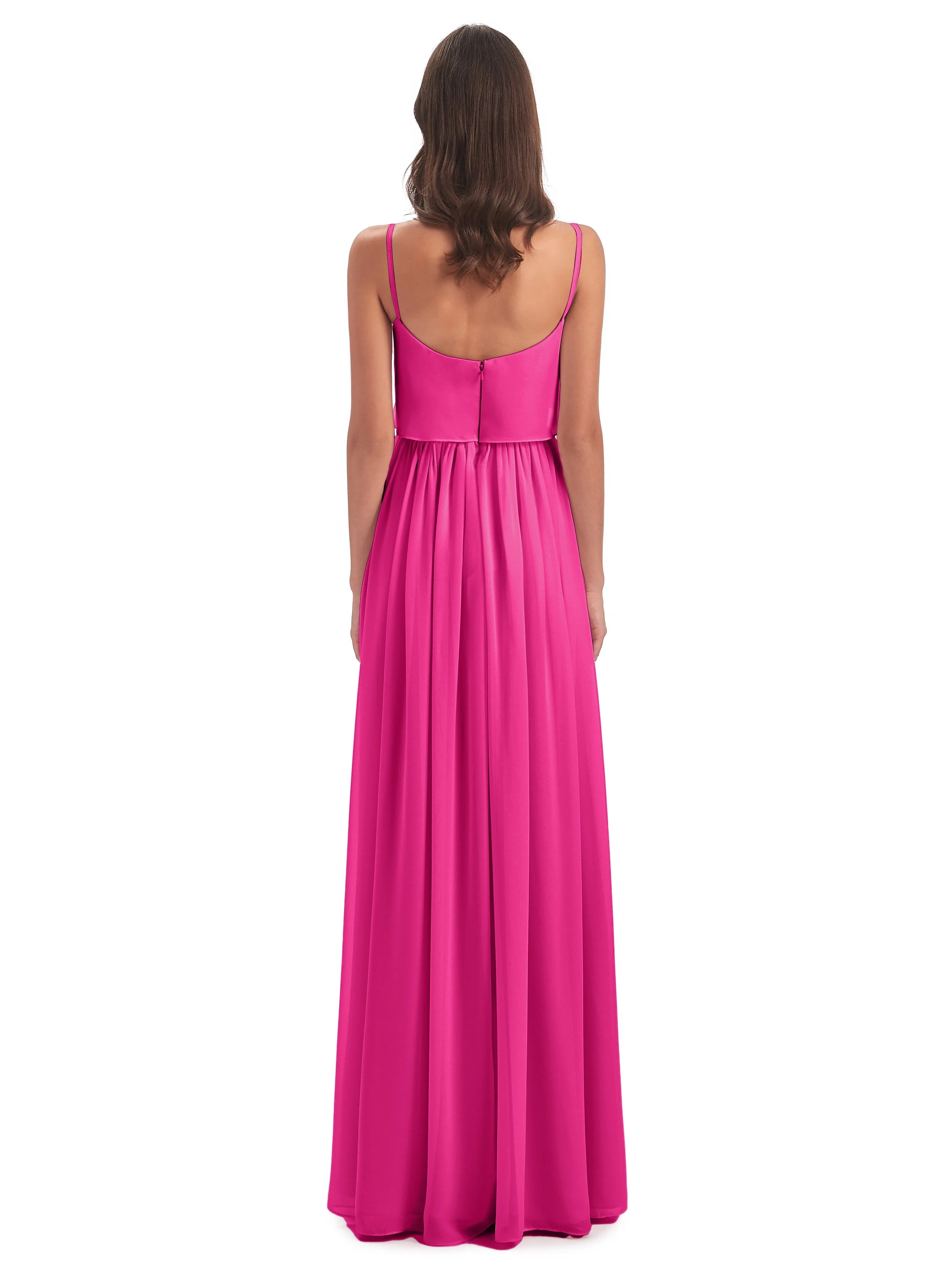 Holly A-line Long Best Chiffon Bridesmaid Dresses