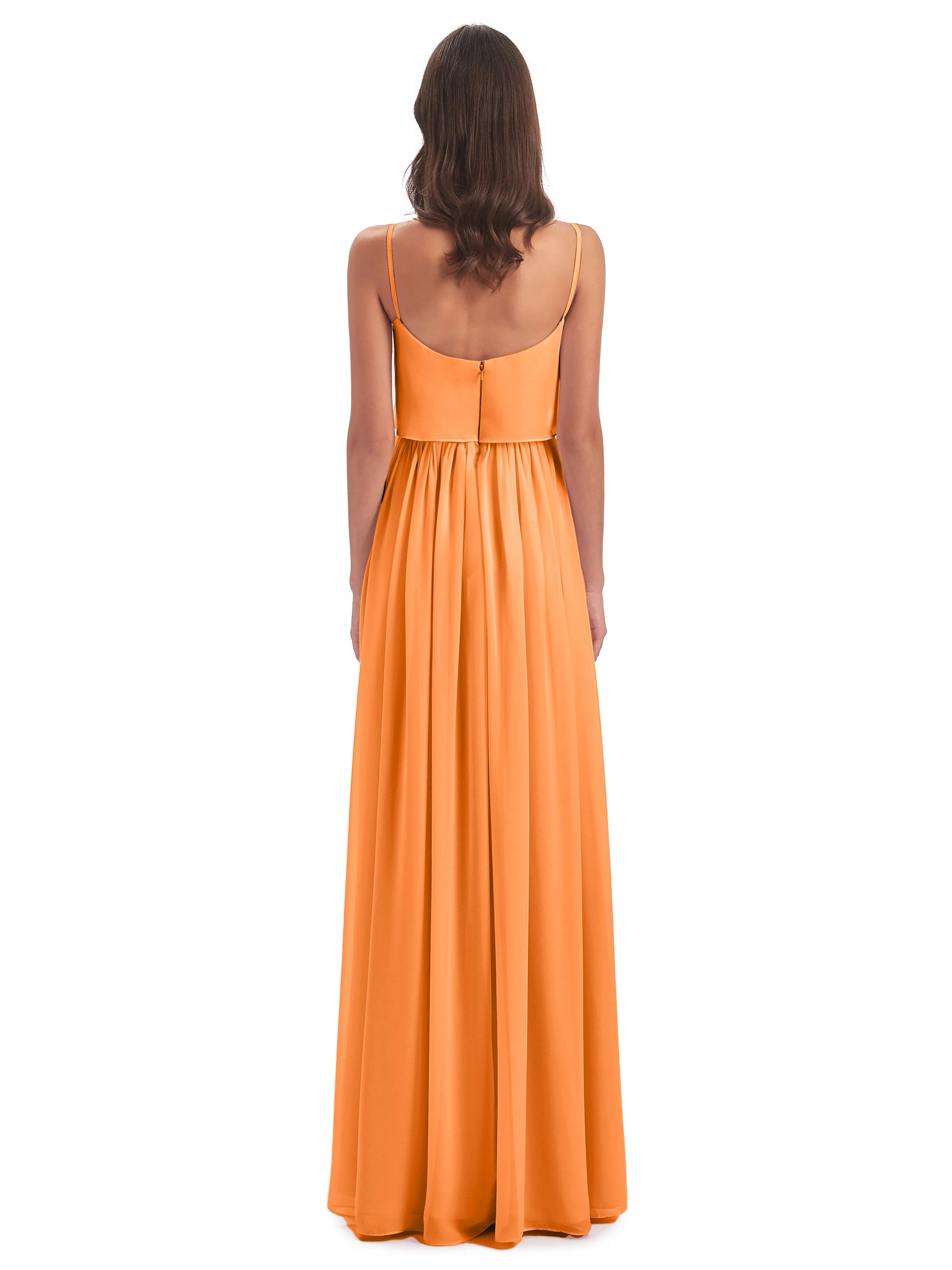 Holly A-line Long Best Chiffon Bridesmaid Dresses