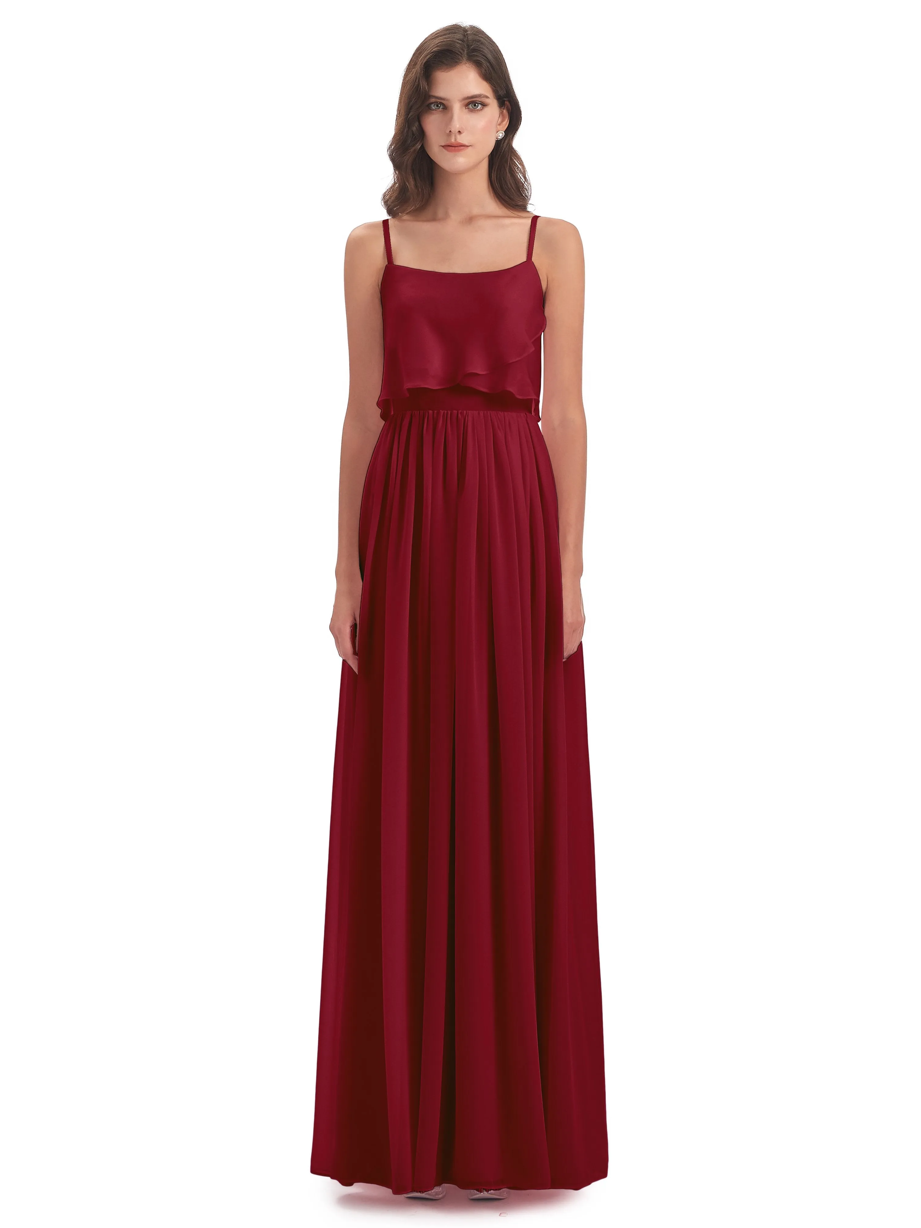 Holly A-line Long Best Chiffon Bridesmaid Dresses