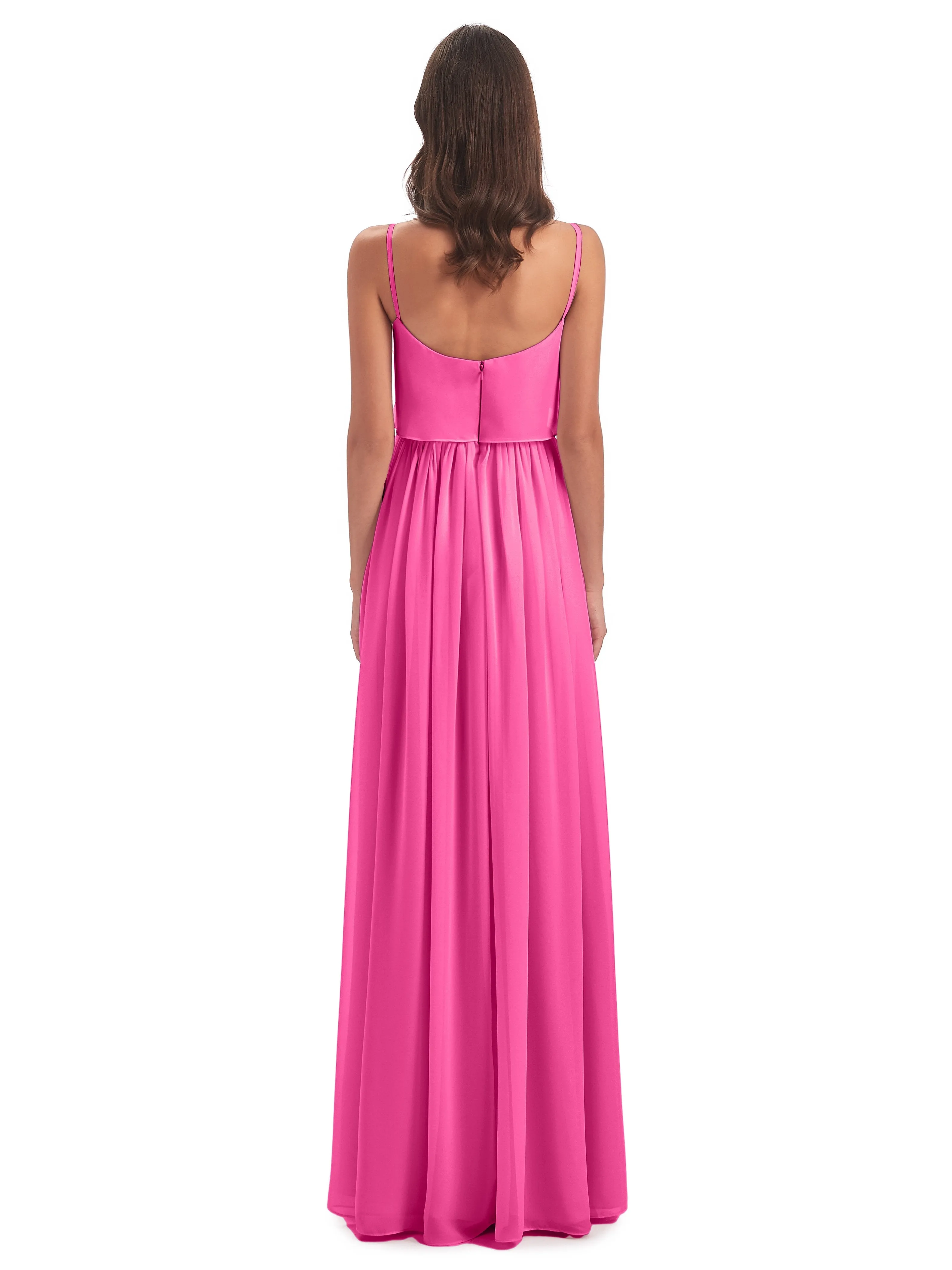 Holly A-line Long Best Chiffon Bridesmaid Dresses