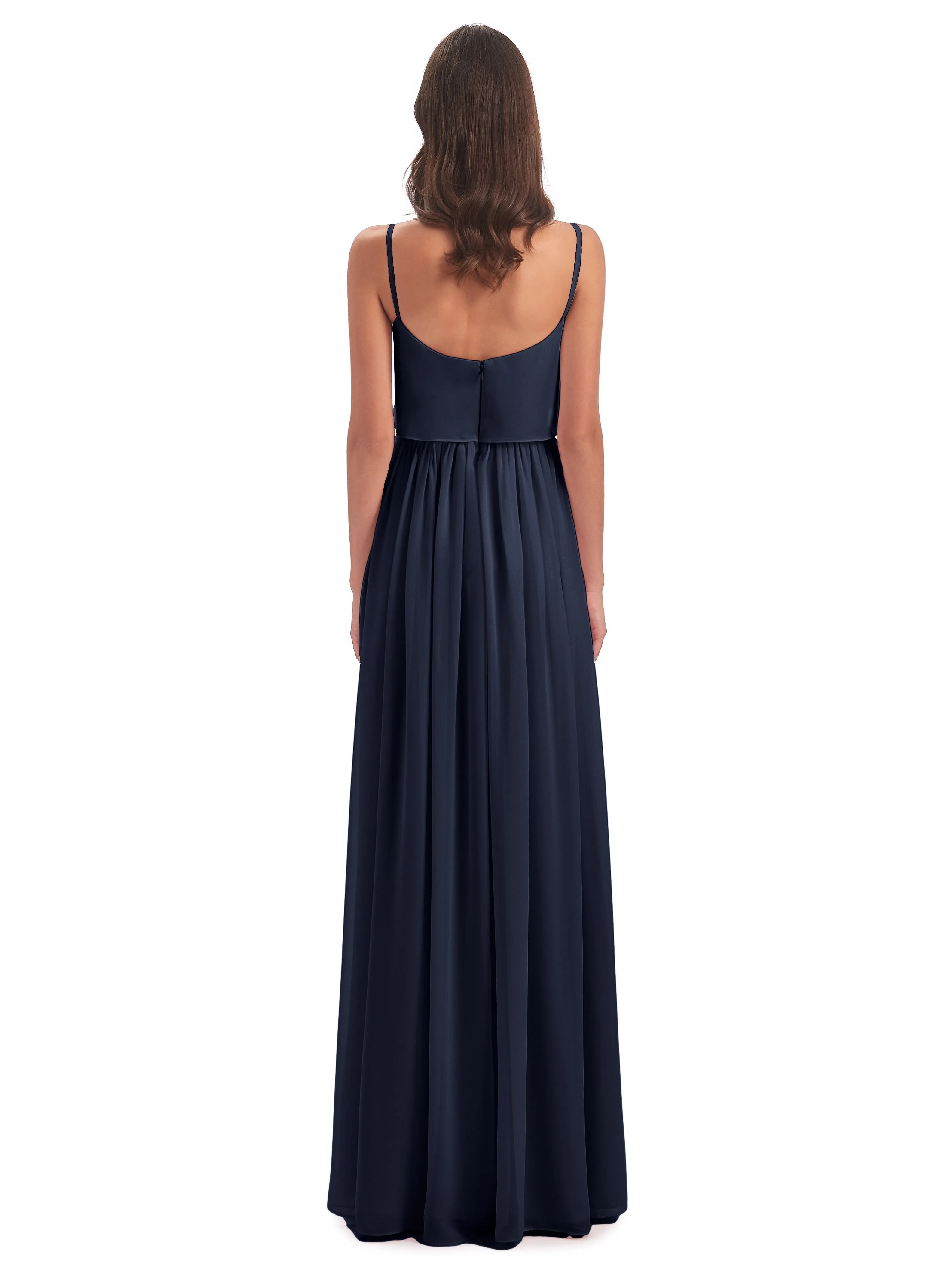 Holly A-line Long Best Chiffon Bridesmaid Dresses