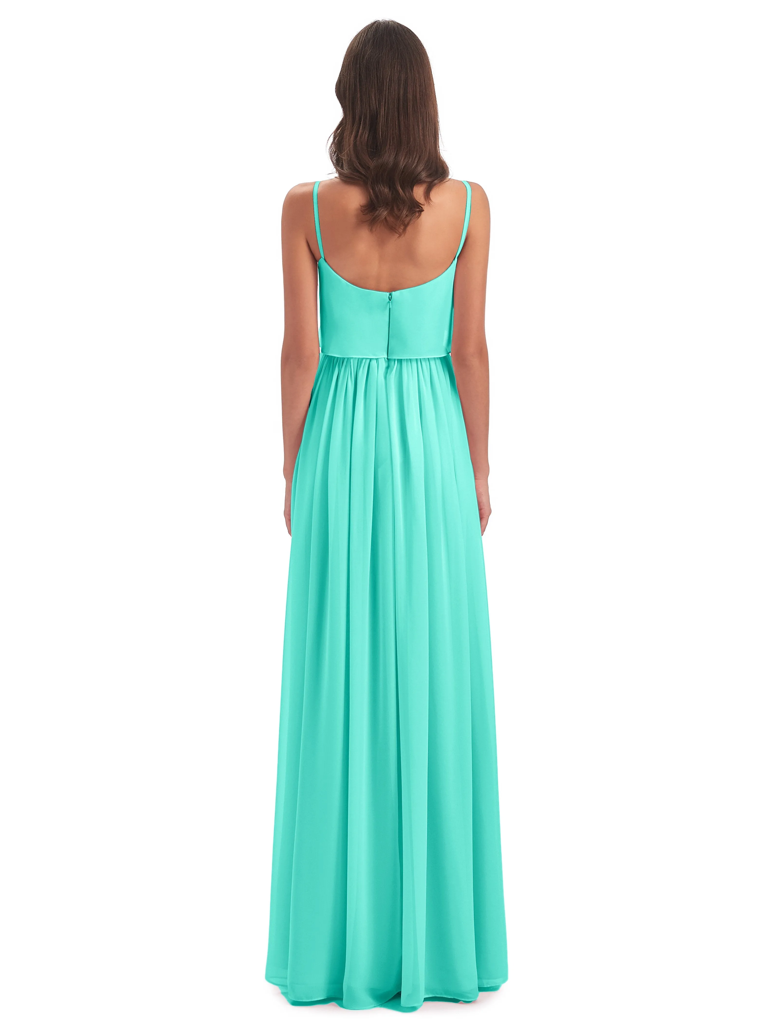 Holly A-line Long Best Chiffon Bridesmaid Dresses