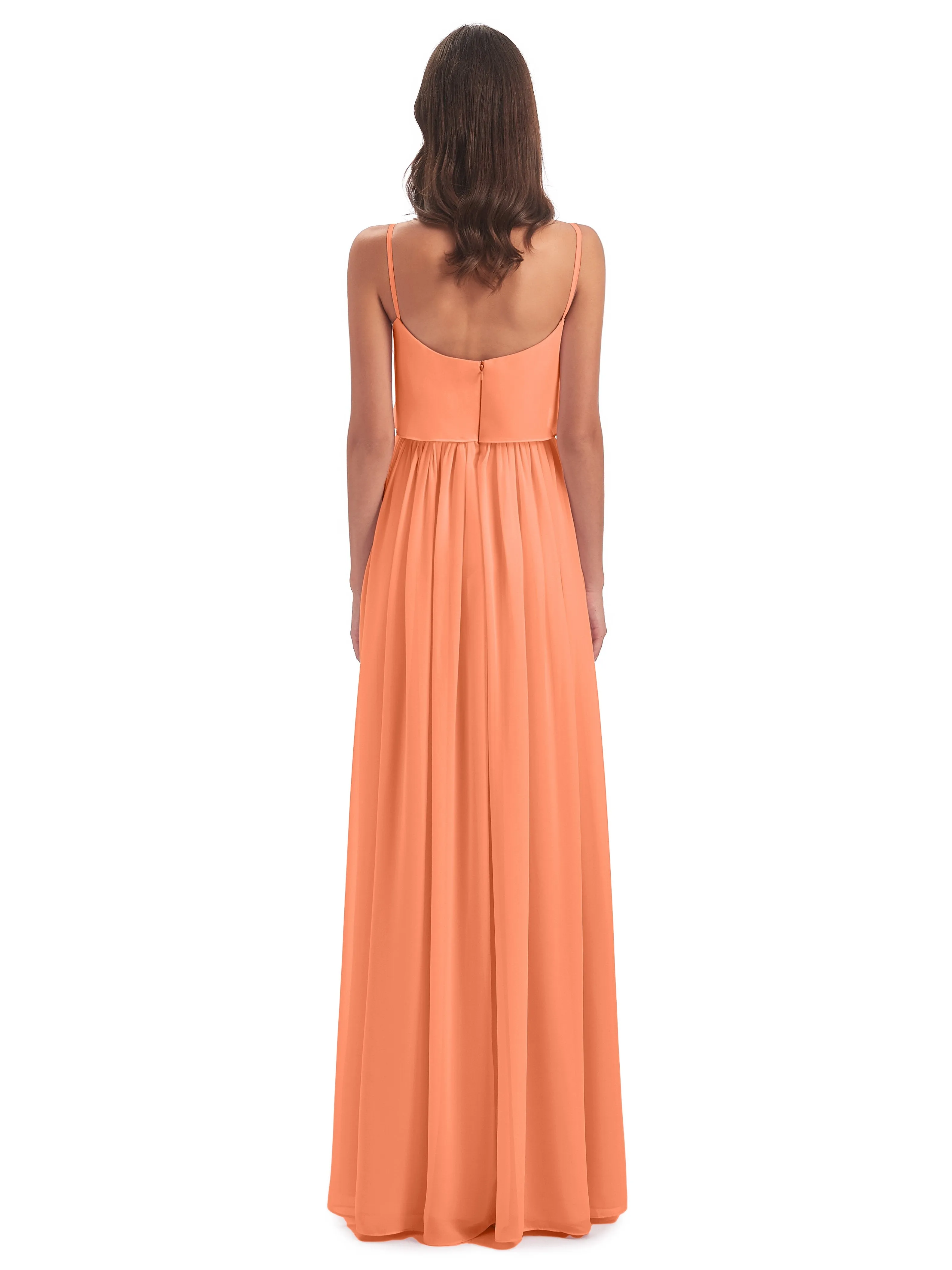 Holly A-line Long Best Chiffon Bridesmaid Dresses