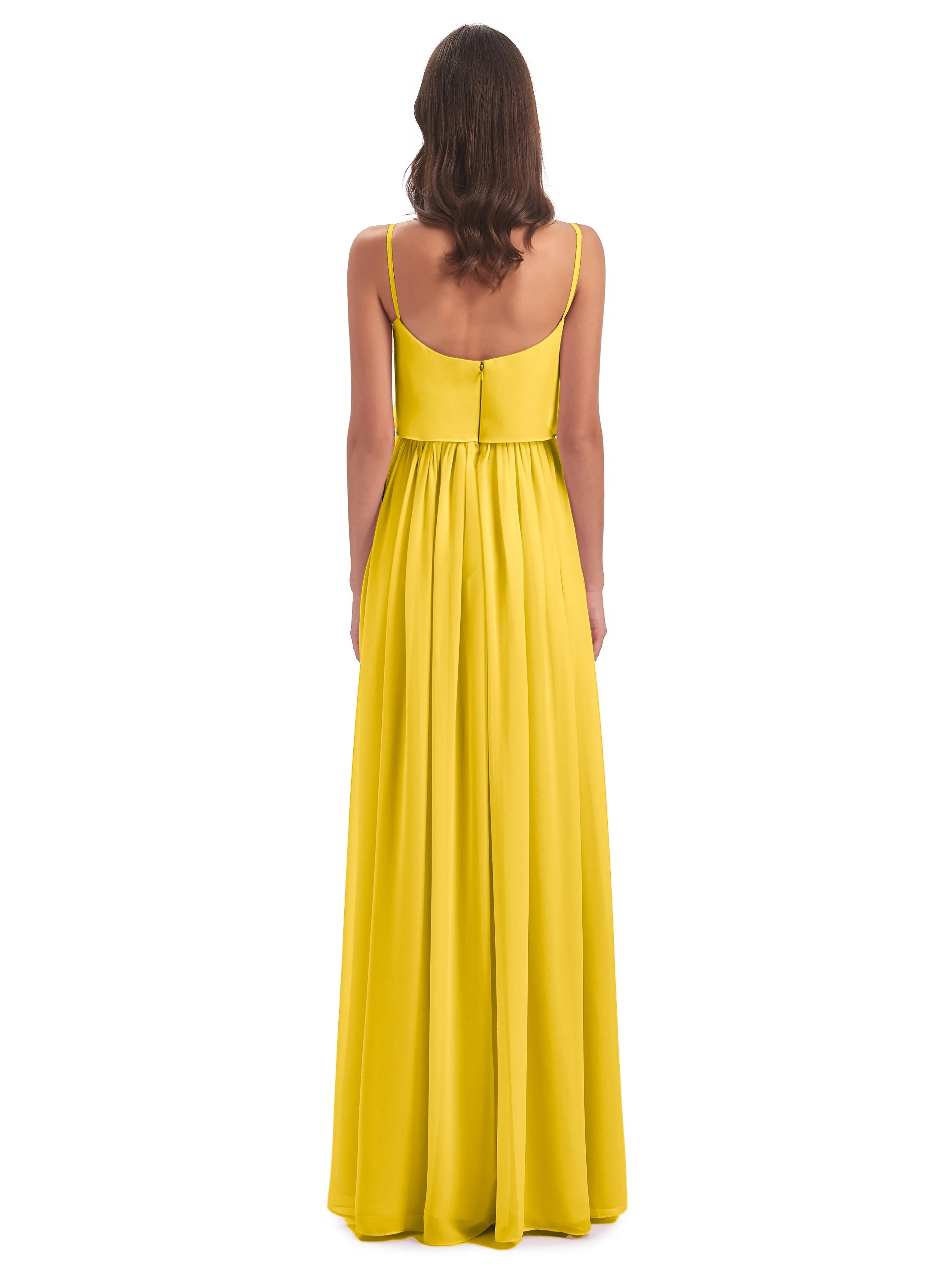 Holly A-line Long Best Chiffon Bridesmaid Dresses