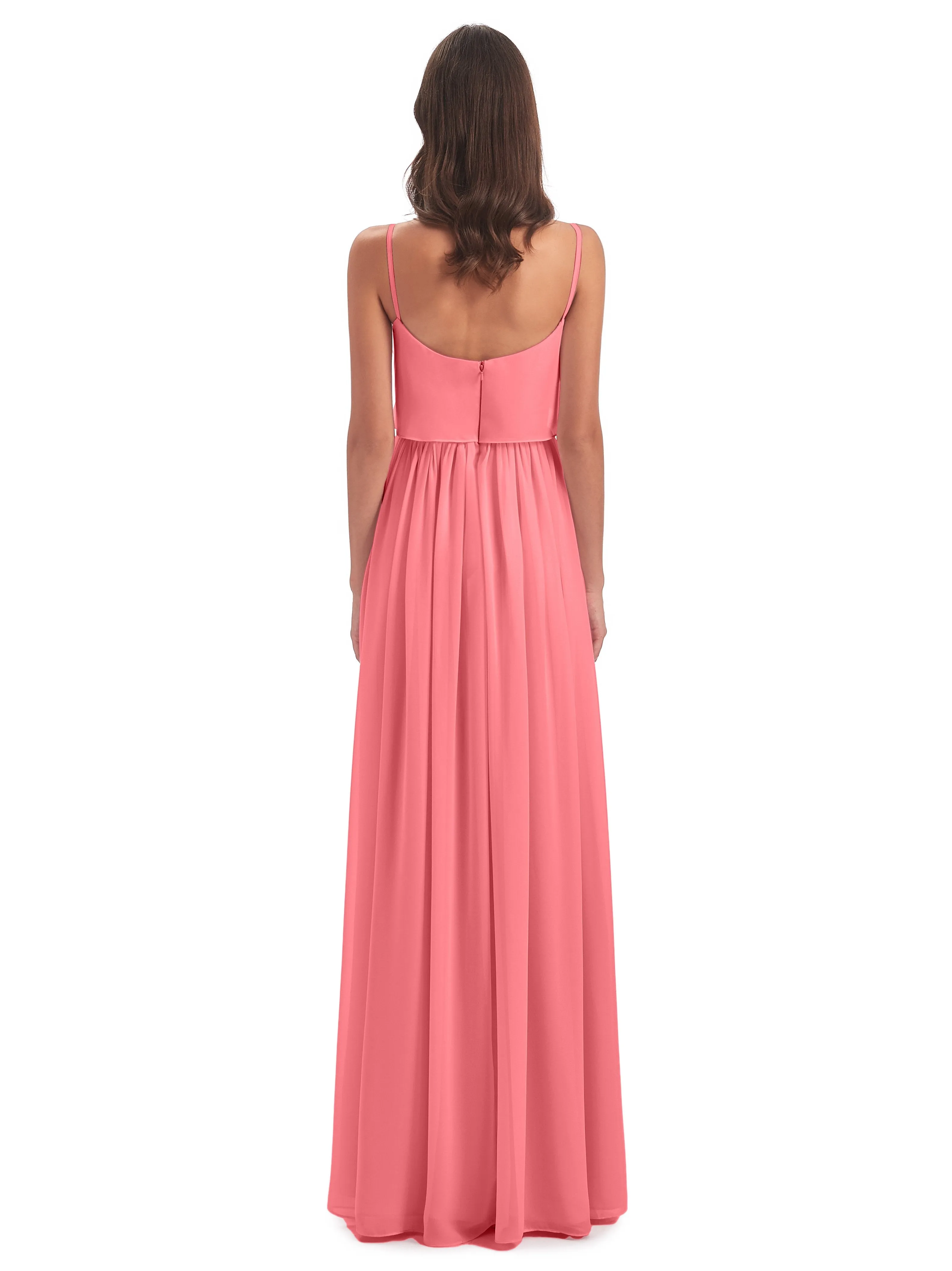 Holly A-line Long Best Chiffon Bridesmaid Dresses