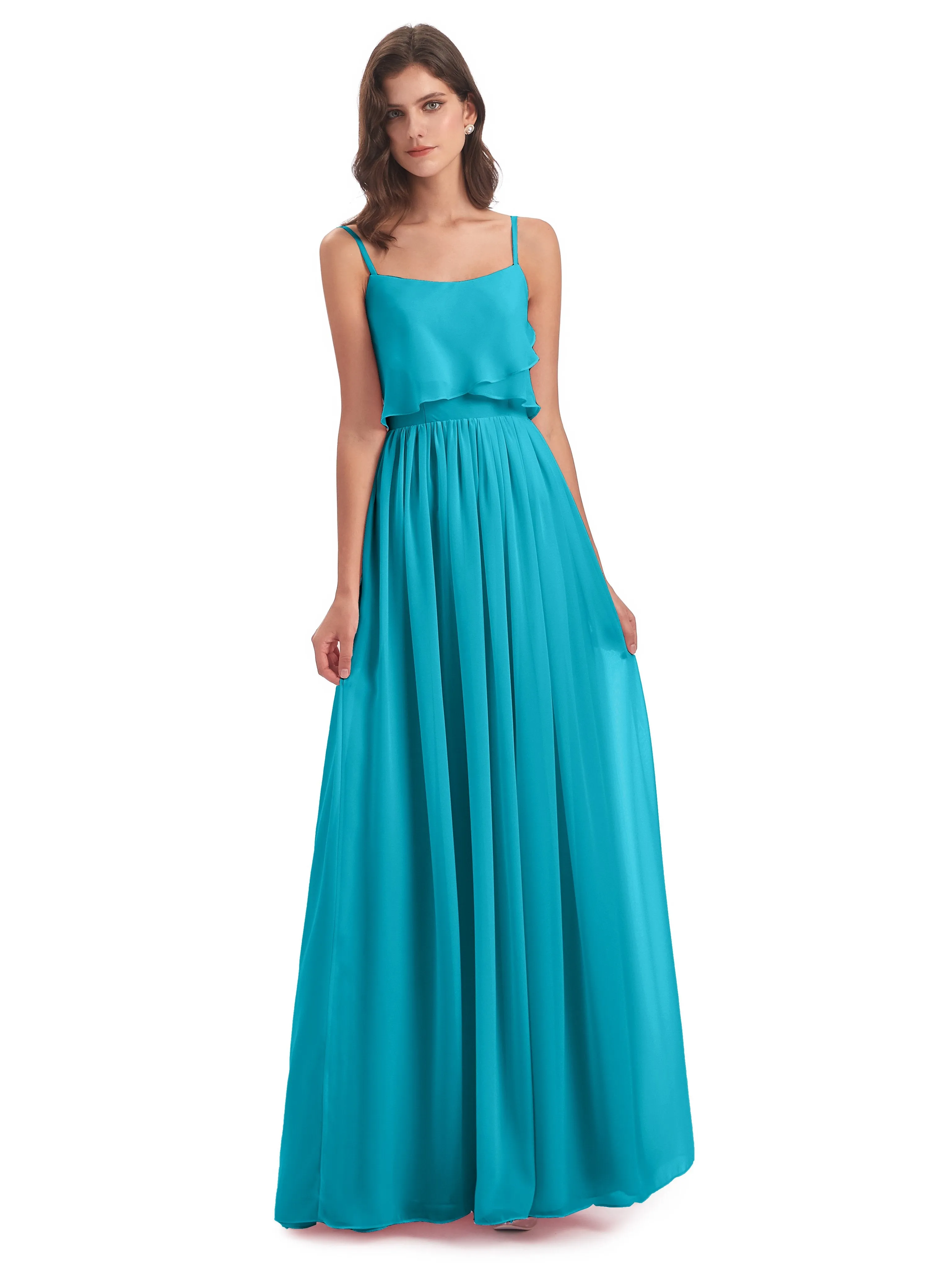 Holly A-line Long Best Chiffon Bridesmaid Dresses