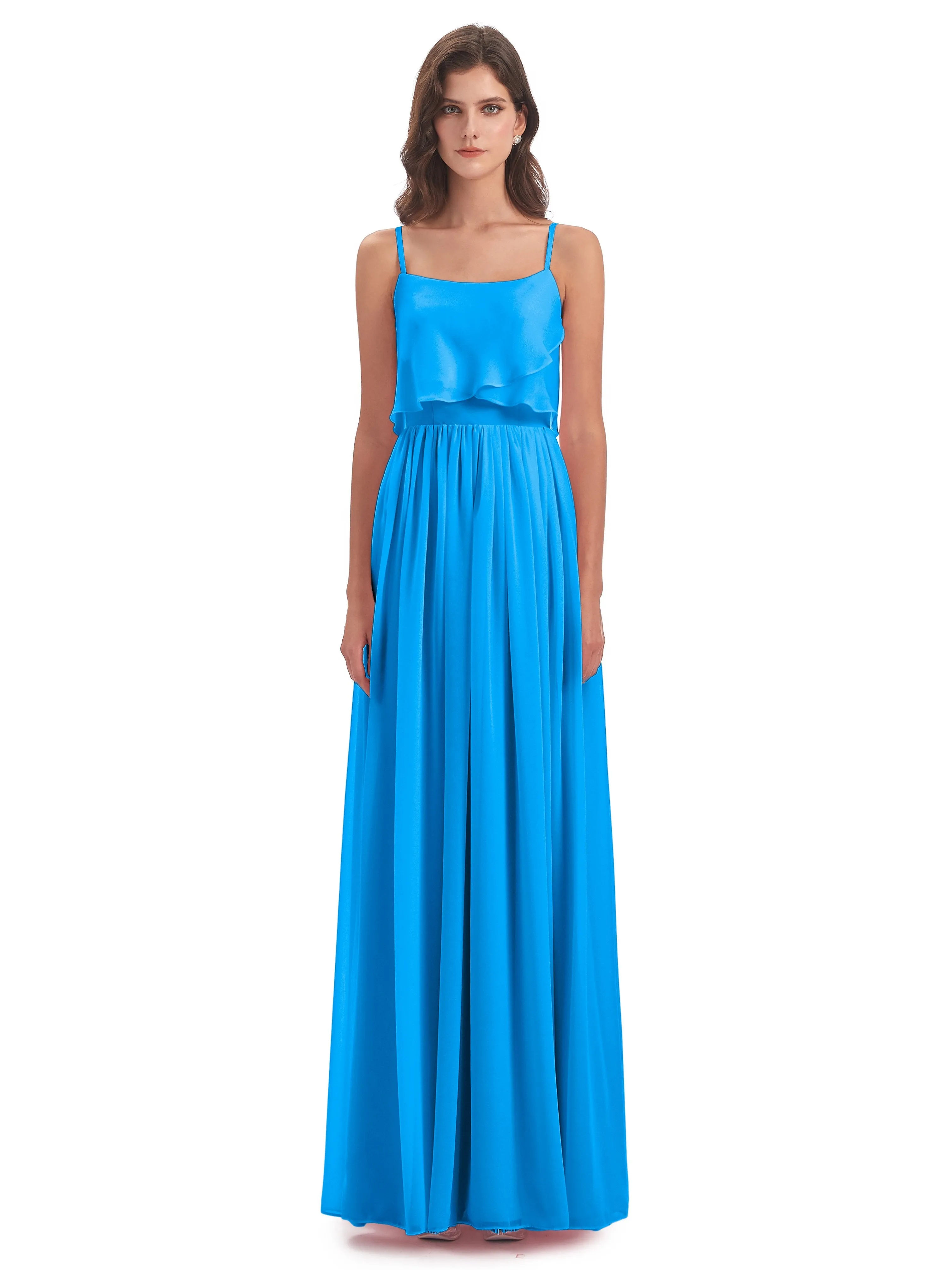 Holly A-line Long Best Chiffon Bridesmaid Dresses