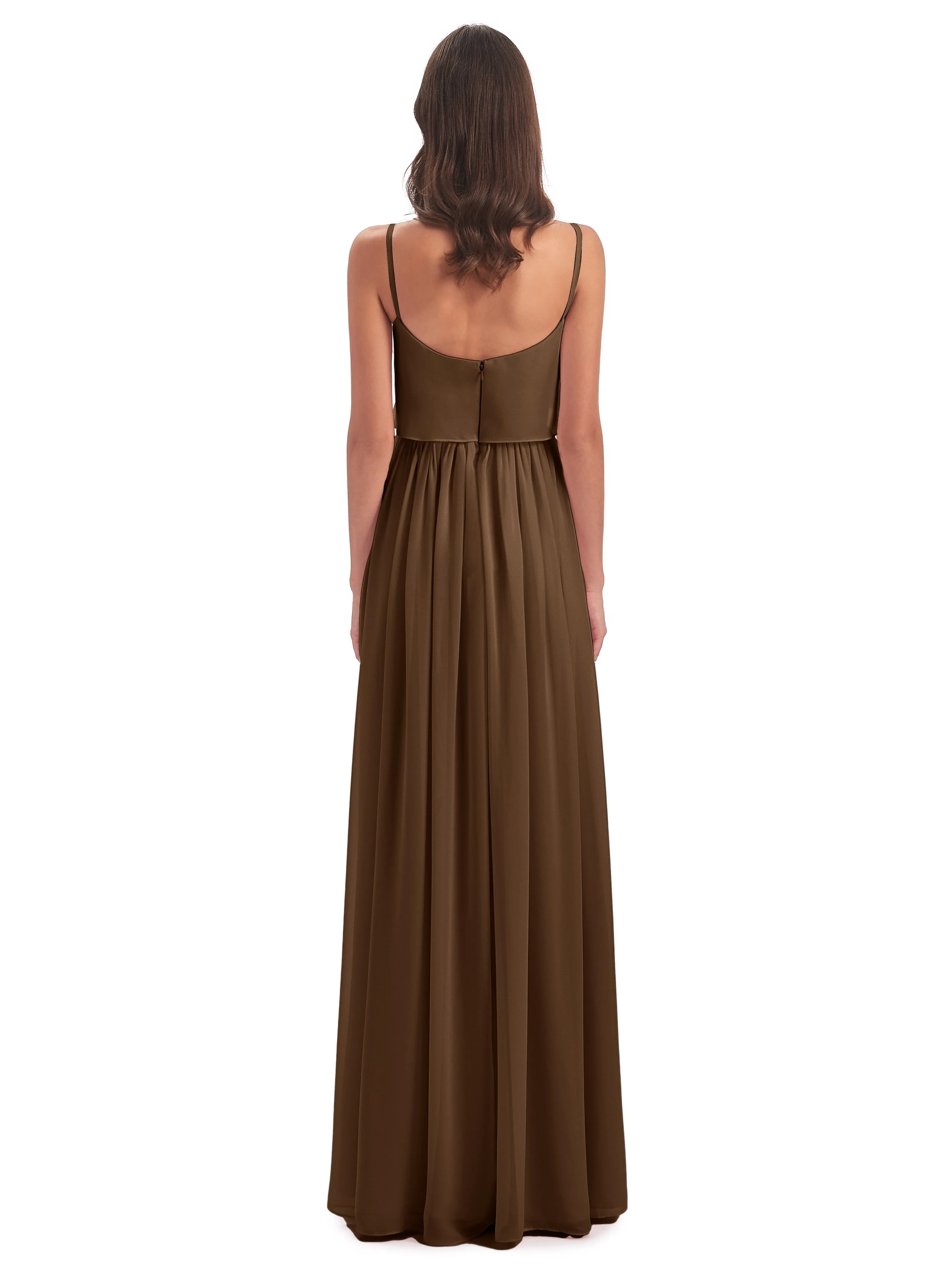 Holly A-line Long Best Chiffon Bridesmaid Dresses