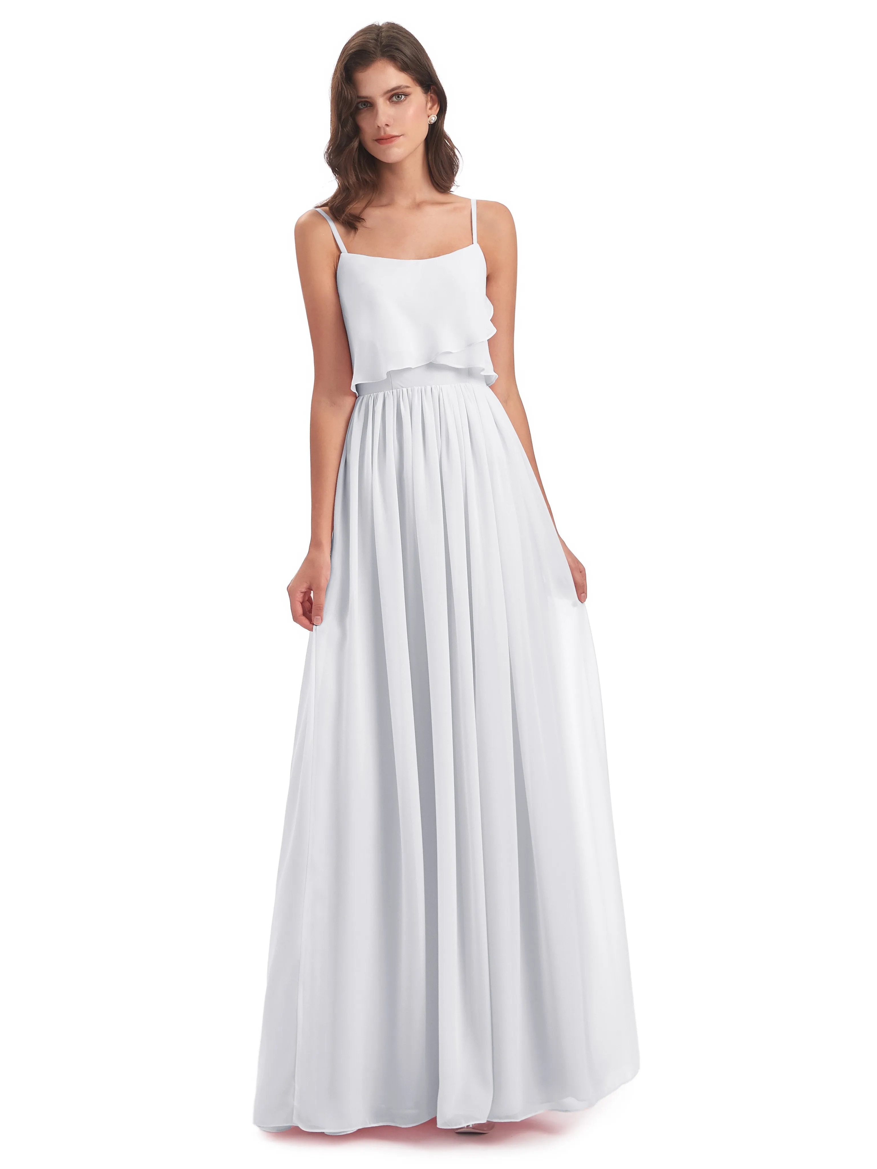 Holly A-line Long Best Chiffon Bridesmaid Dresses