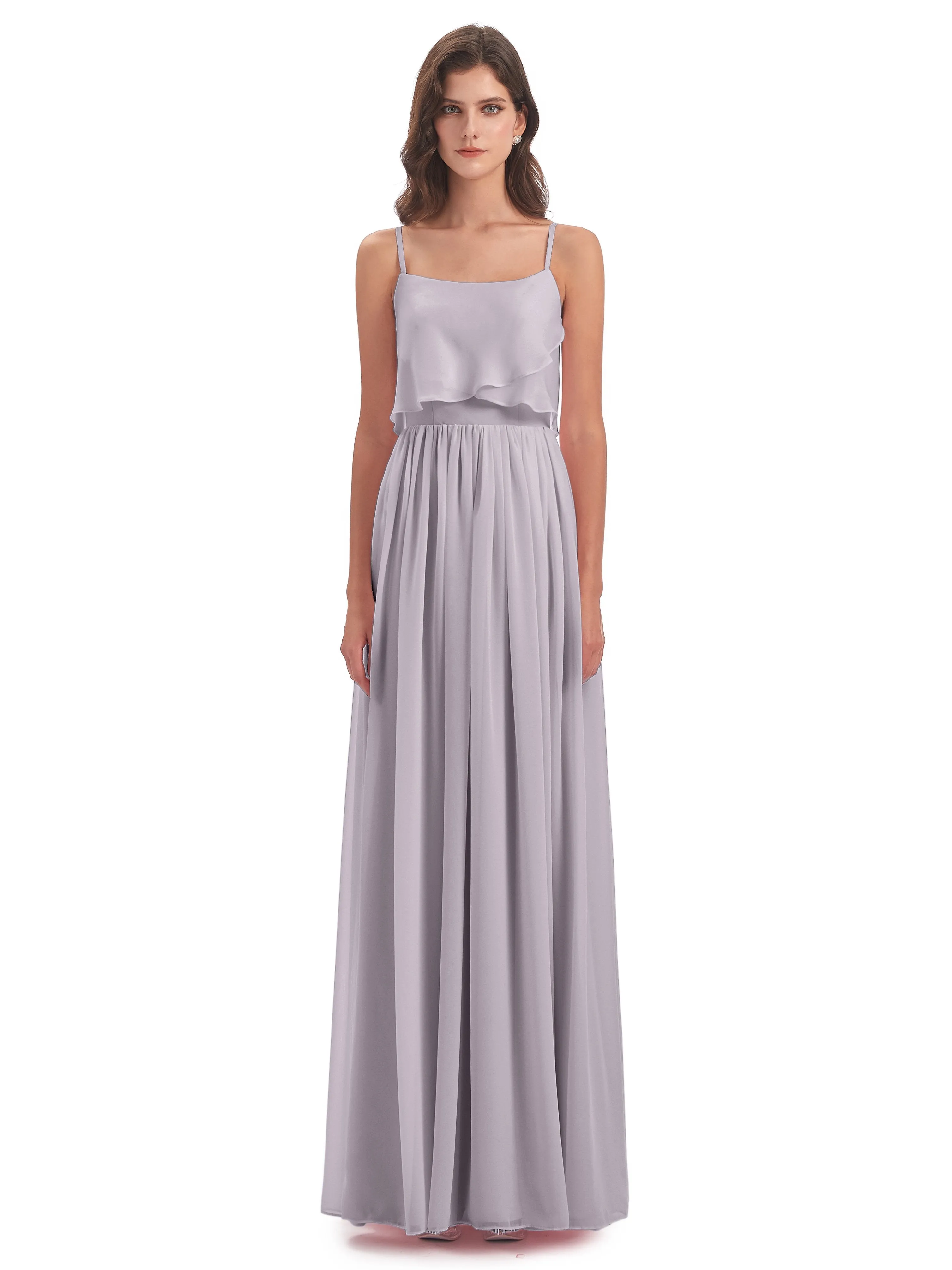 Holly A-line Long Best Chiffon Bridesmaid Dresses