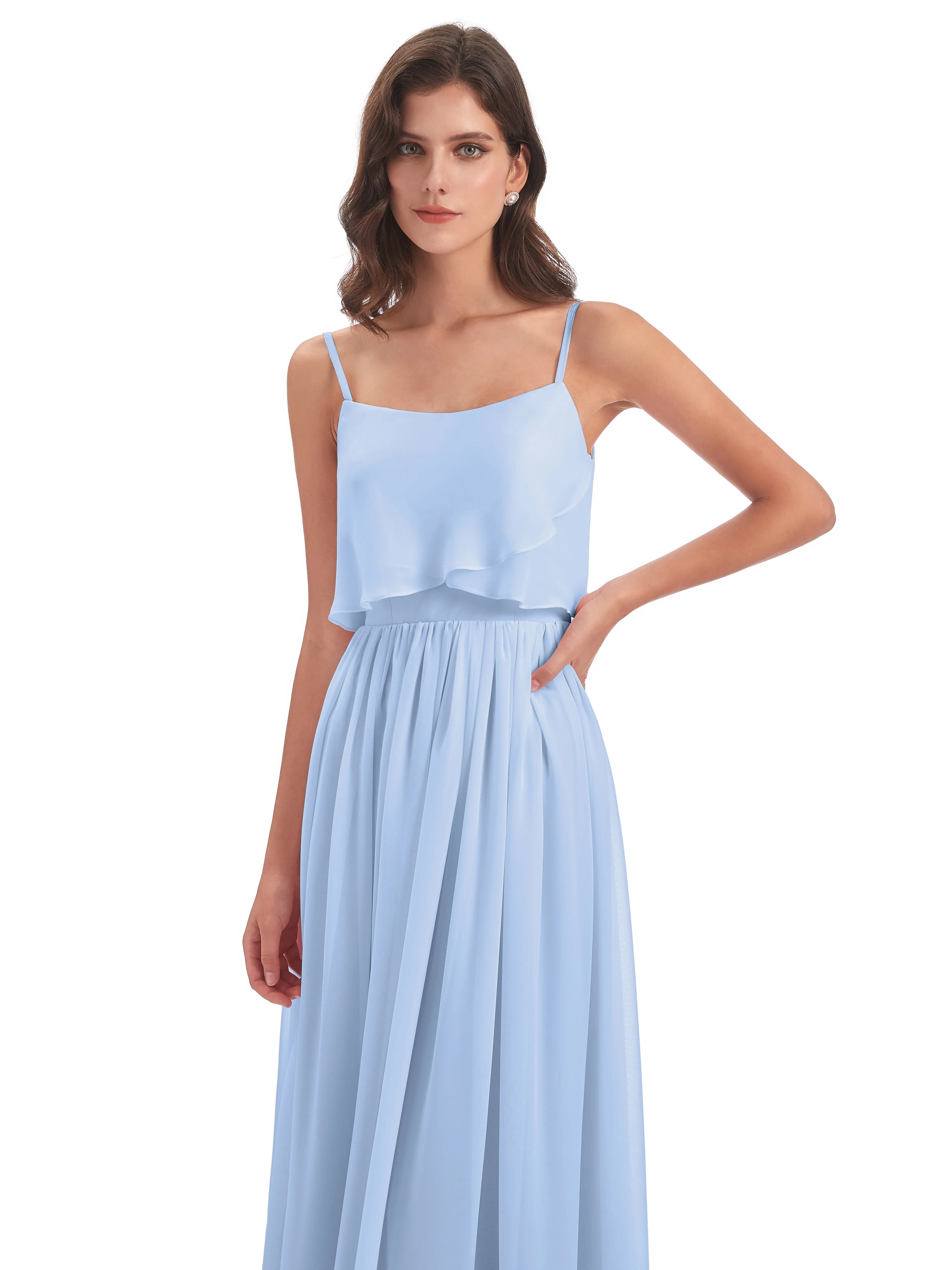 Holly A-line Long Best Chiffon Bridesmaid Dresses