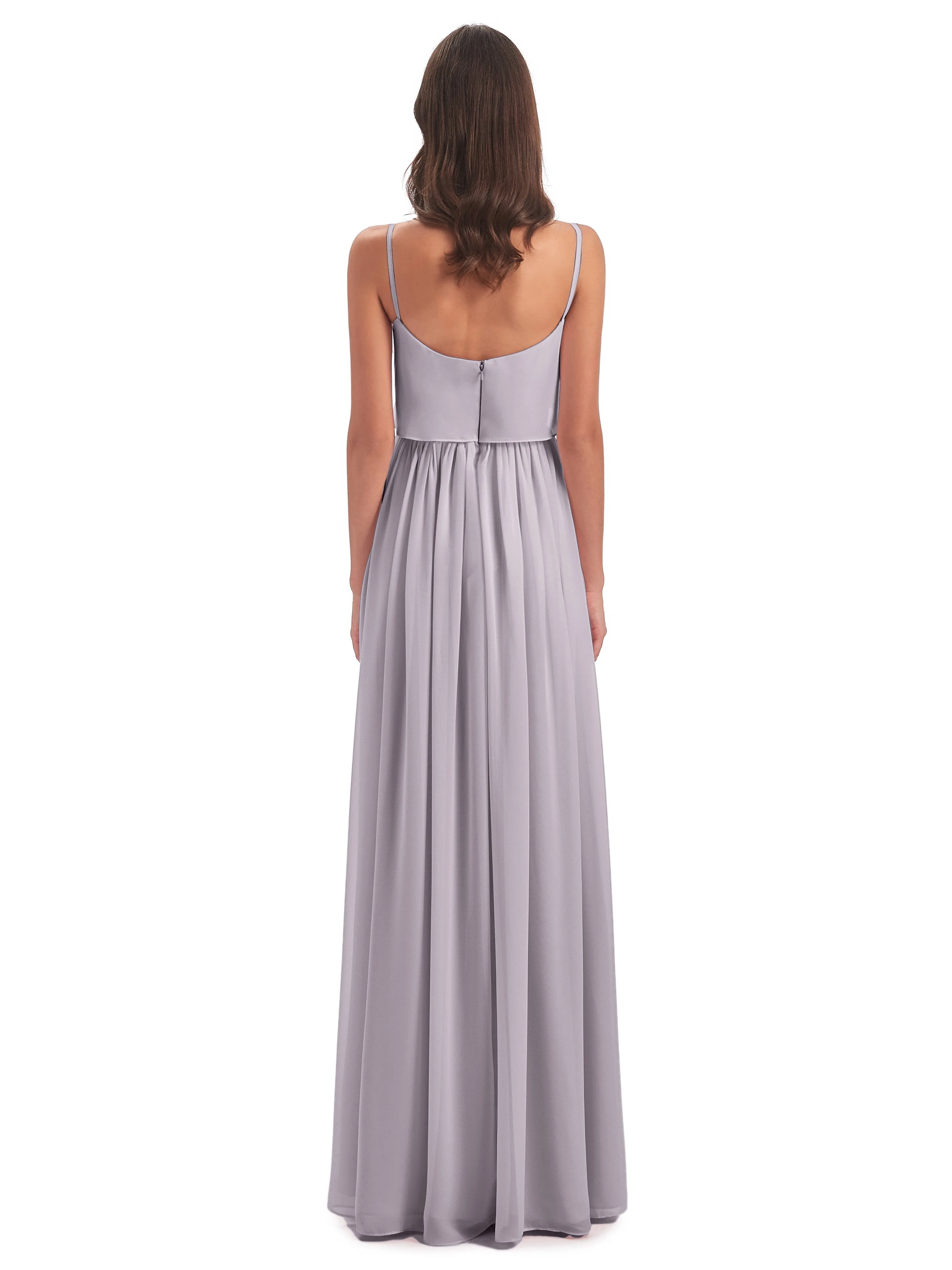 Holly A-line Long Best Chiffon Bridesmaid Dresses