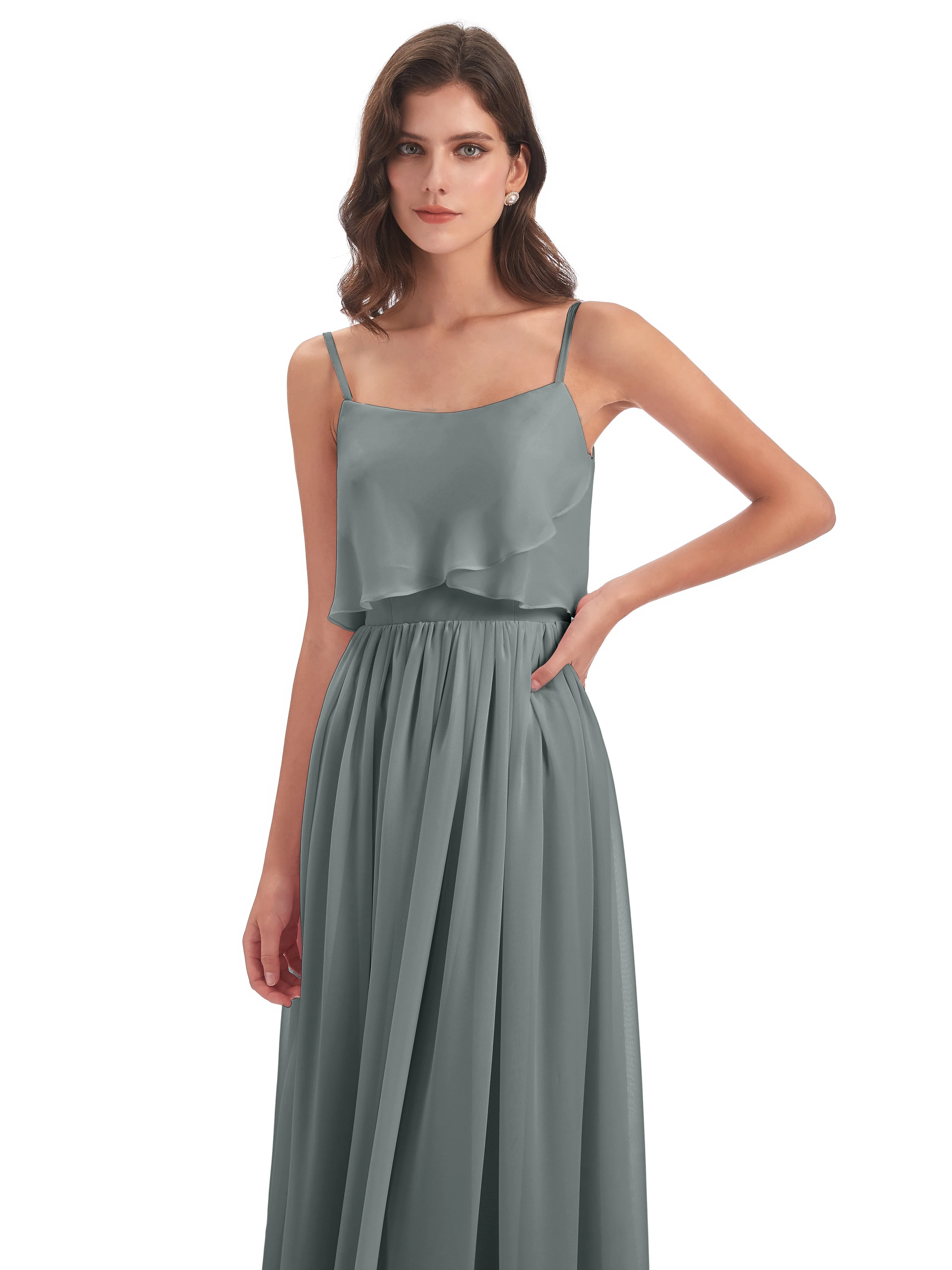 Holly A-line Long Best Chiffon Bridesmaid Dresses