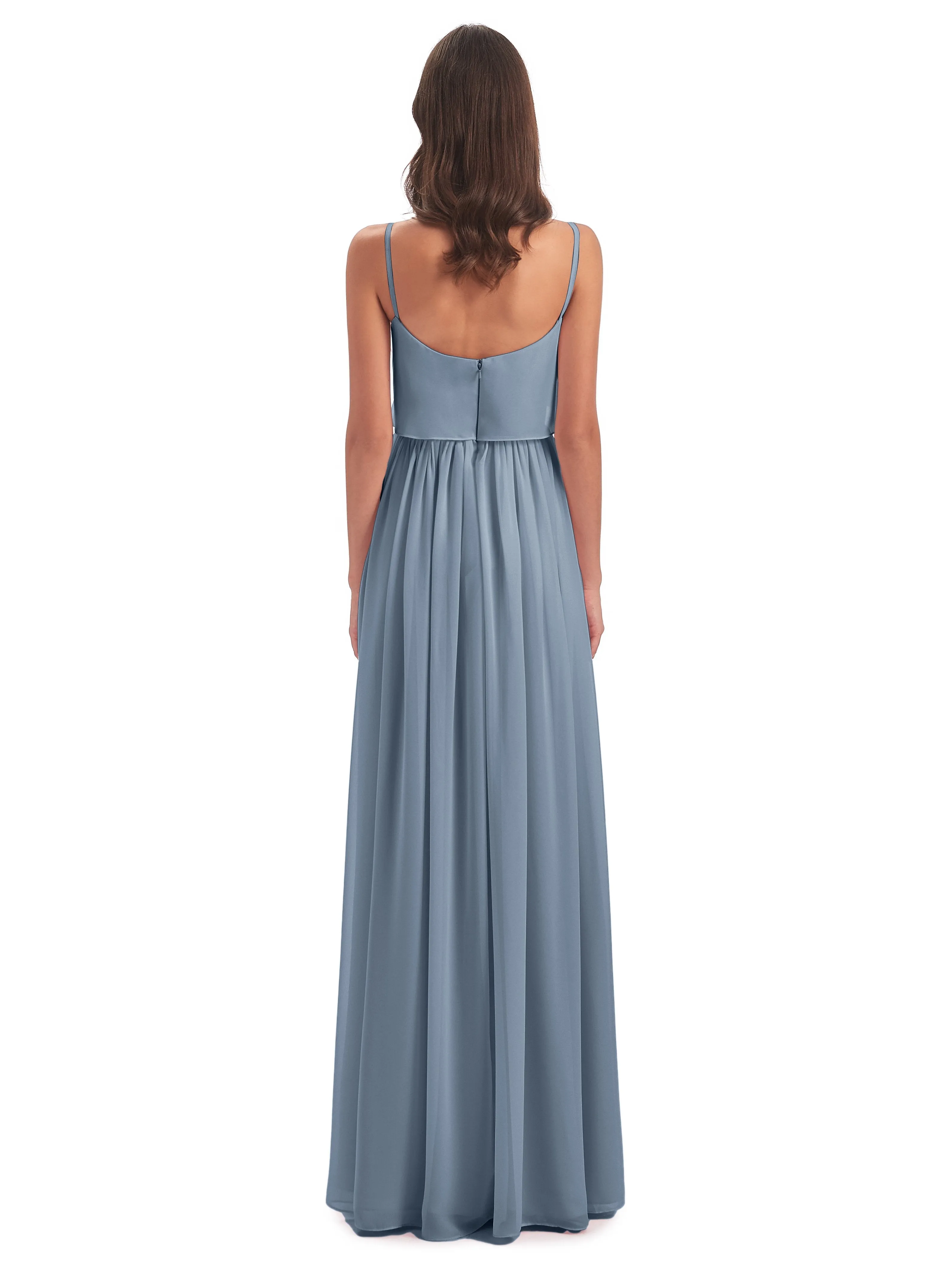 Holly A-line Long Best Chiffon Bridesmaid Dresses