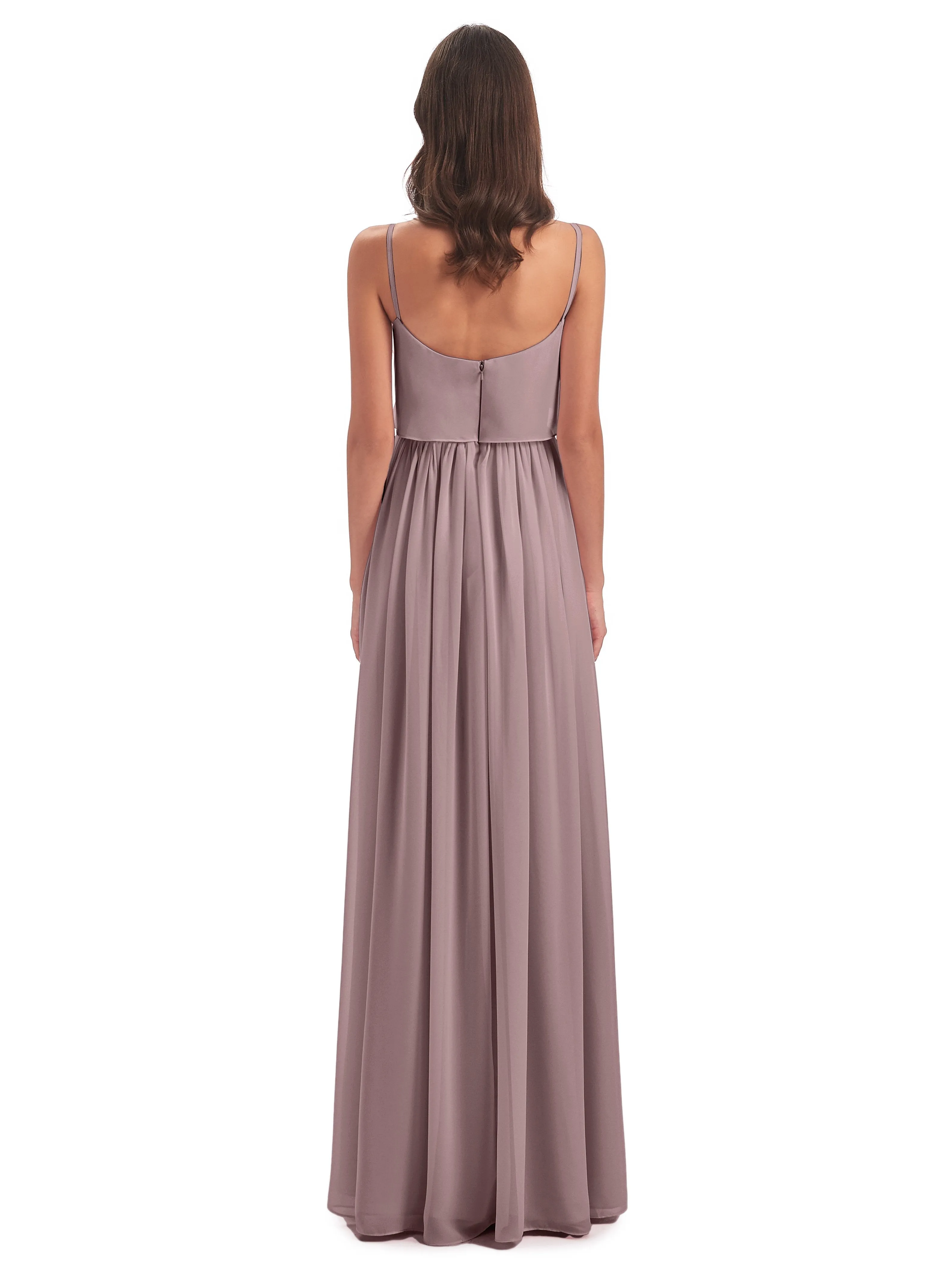 Holly A-line Long Best Chiffon Bridesmaid Dresses