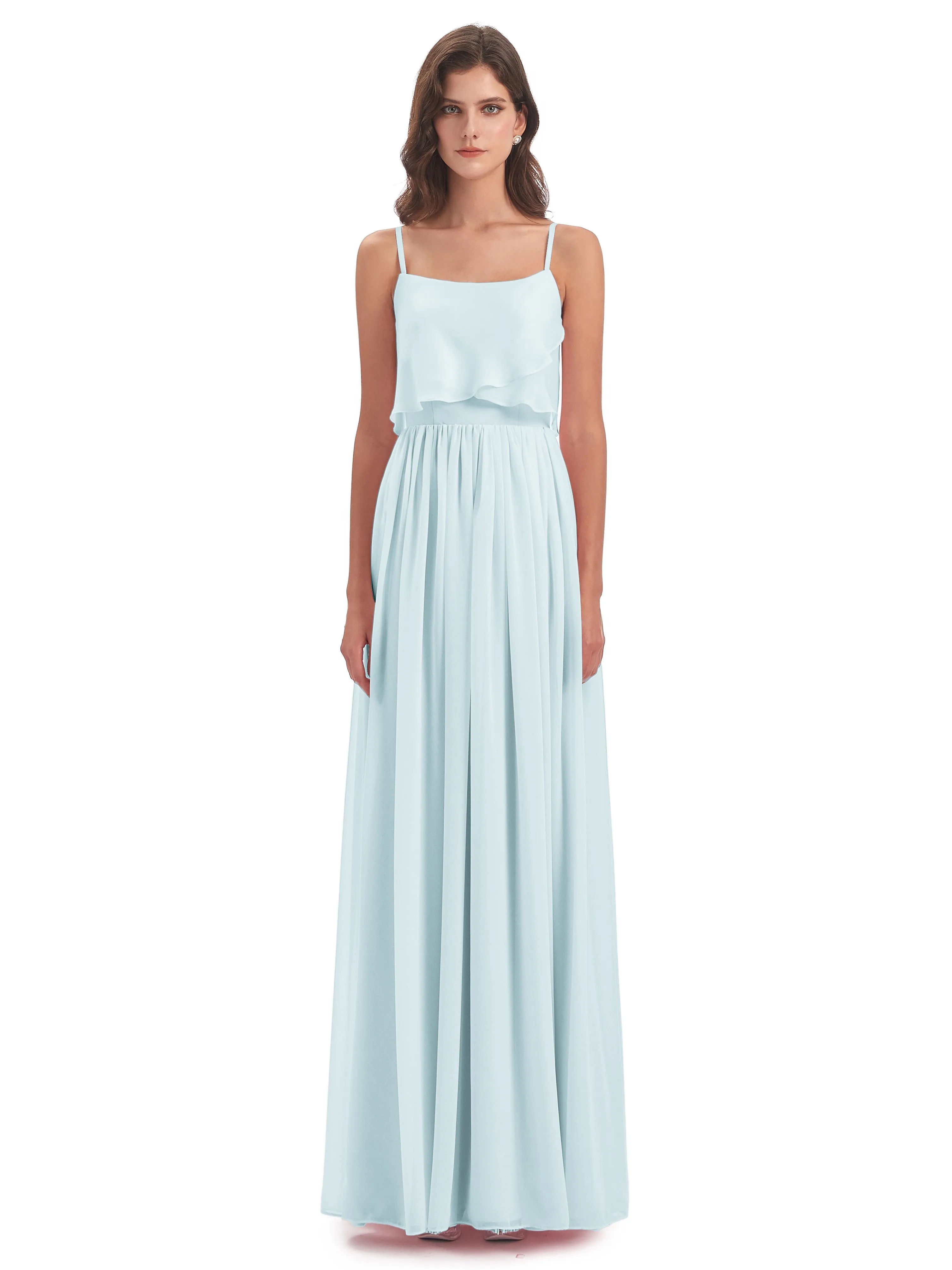 Holly A-line Long Best Chiffon Bridesmaid Dresses