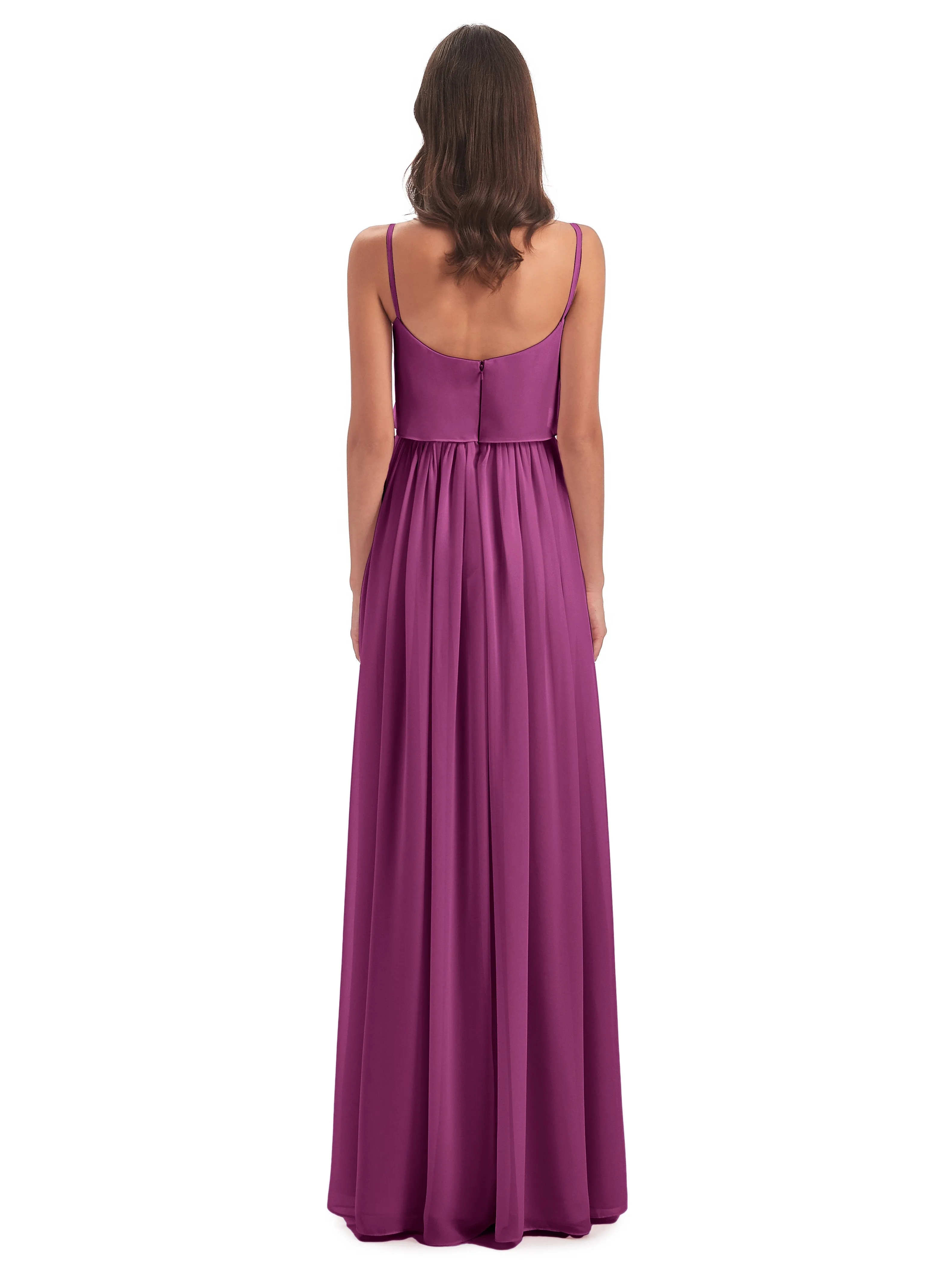 Holly A-line Long Best Chiffon Bridesmaid Dresses