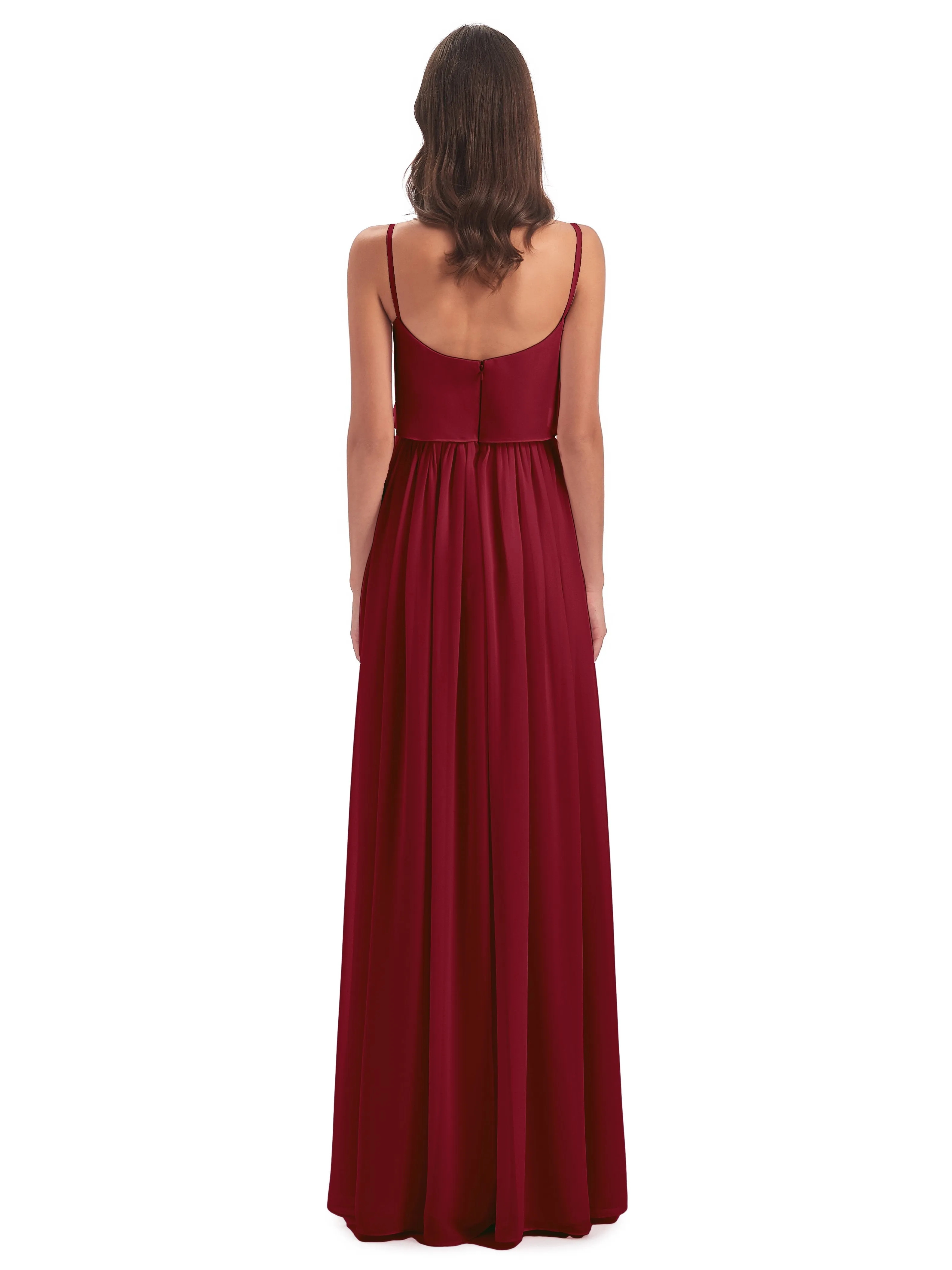 Holly A-line Long Best Chiffon Bridesmaid Dresses