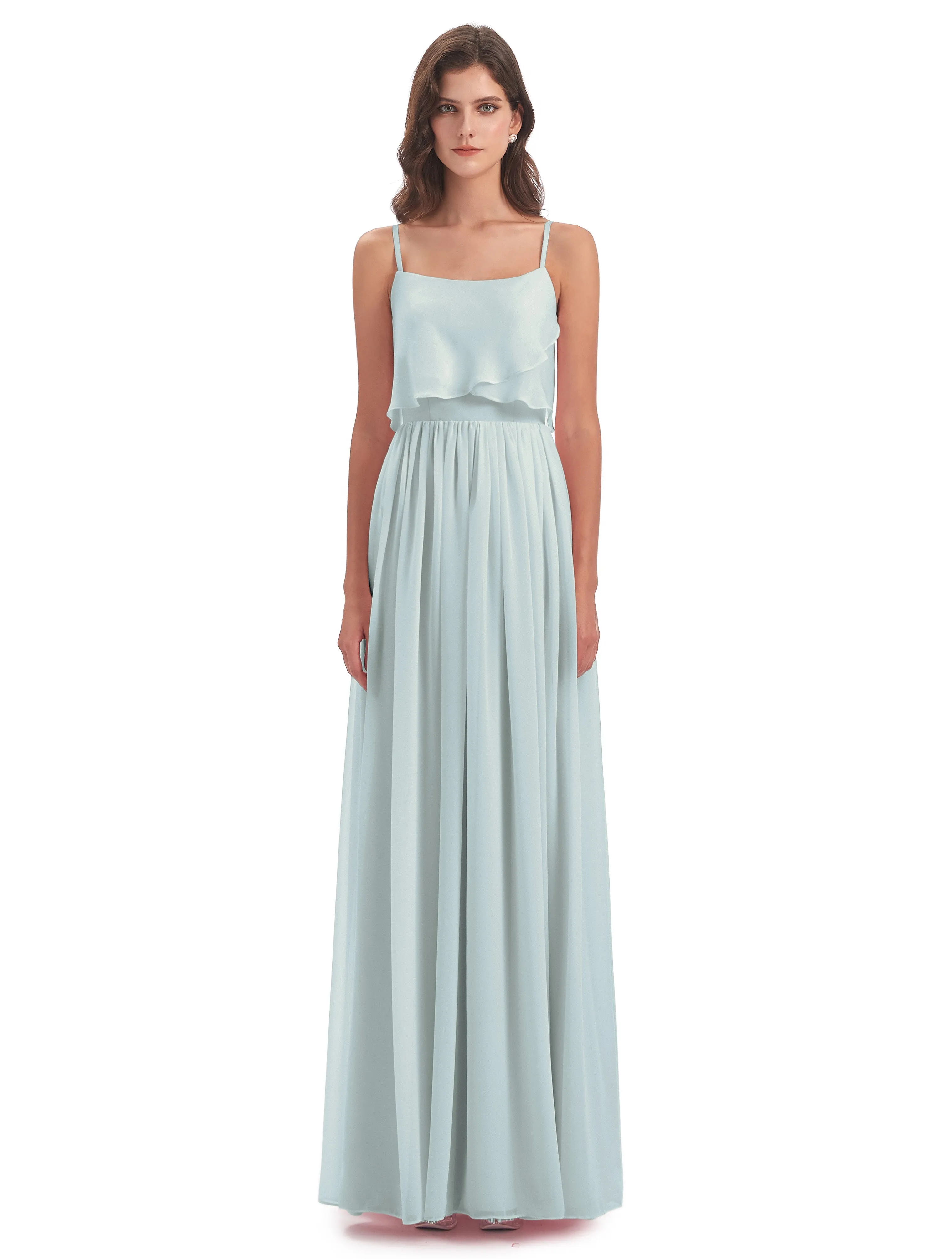 Holly A-line Long Best Chiffon Bridesmaid Dresses