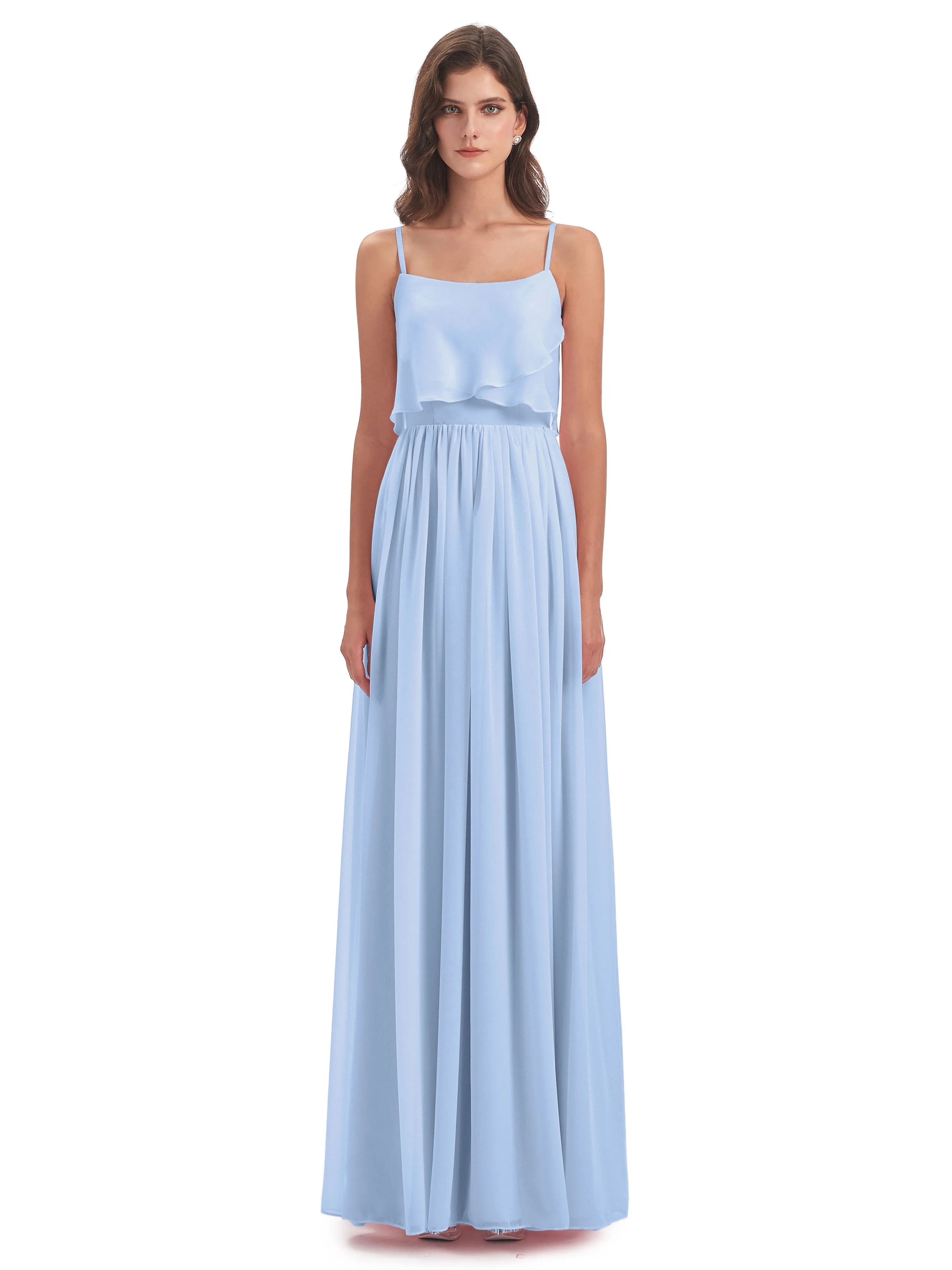 Holly A-line Long Best Chiffon Bridesmaid Dresses