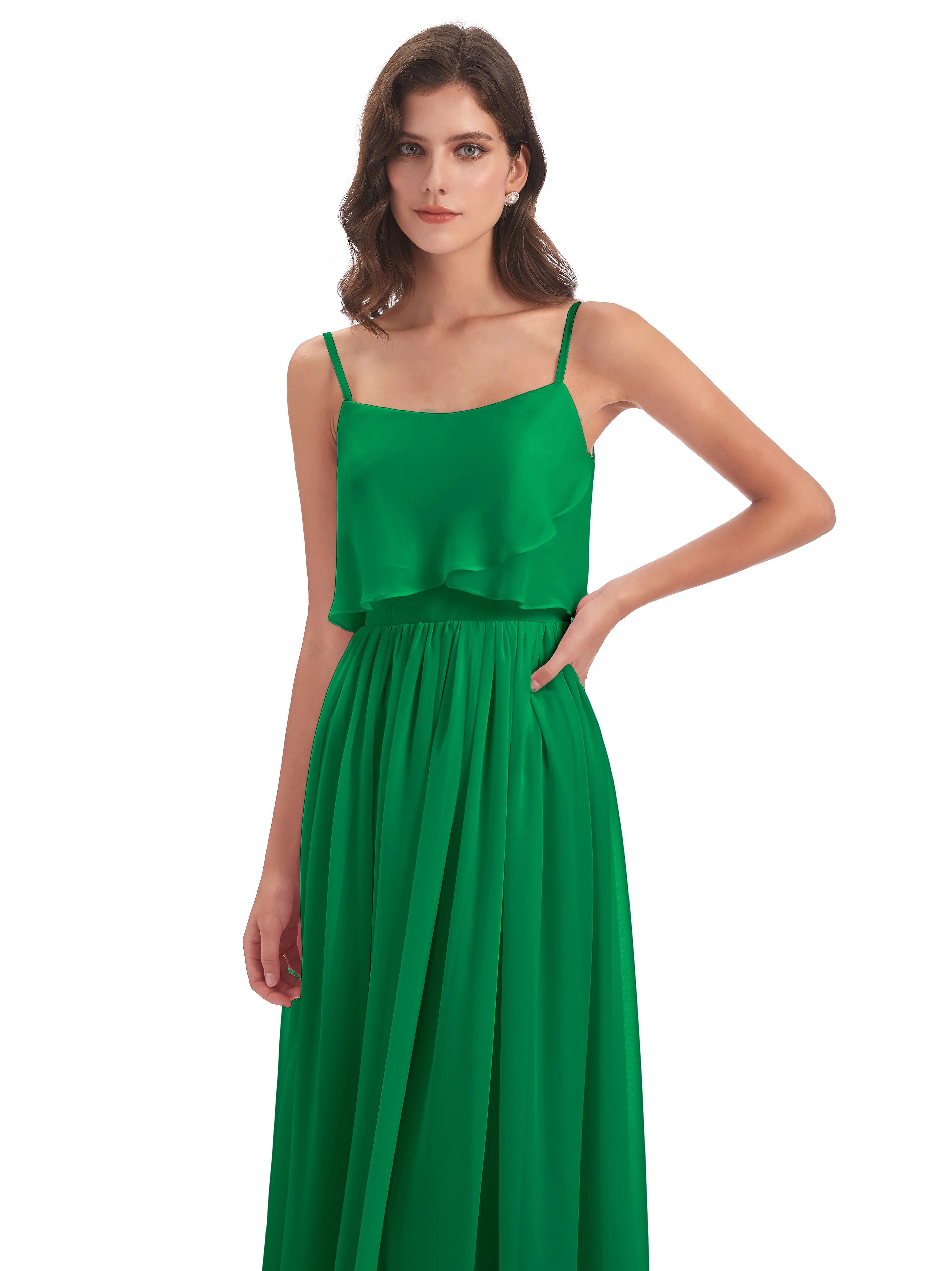 Holly A-line Long Best Chiffon Bridesmaid Dresses