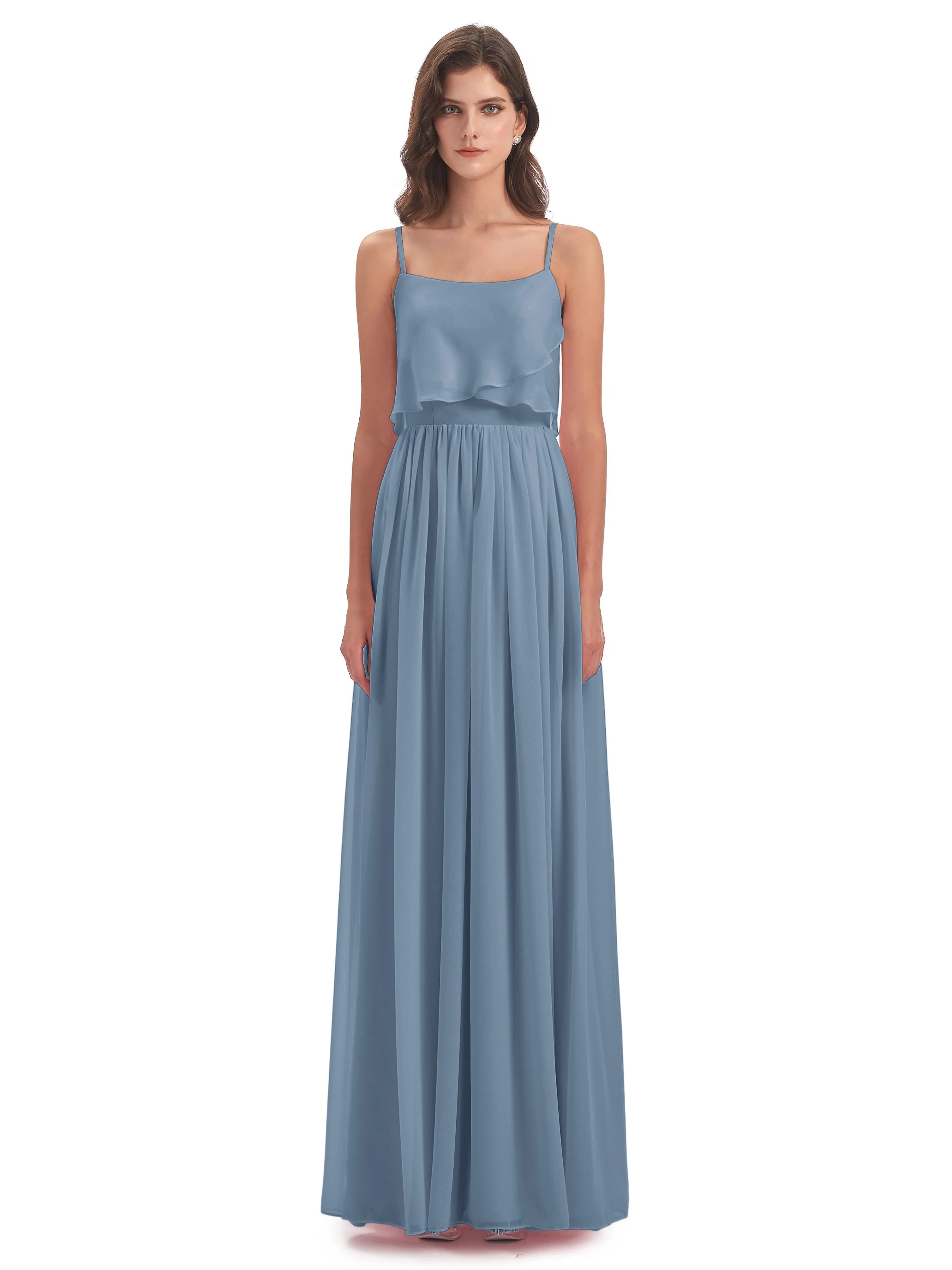 Holly A-line Long Best Chiffon Bridesmaid Dresses