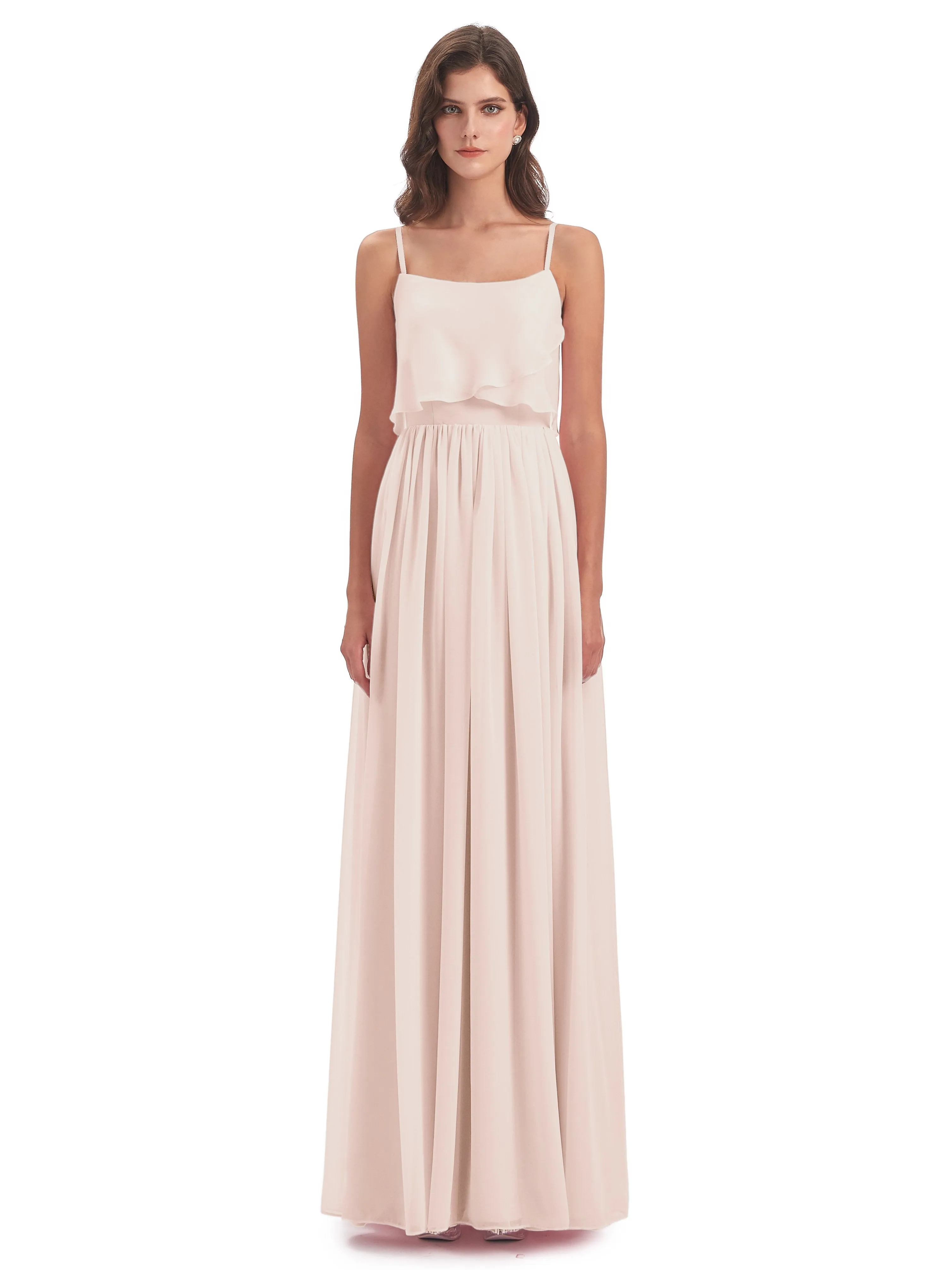 Holly A-line Long Best Chiffon Bridesmaid Dresses