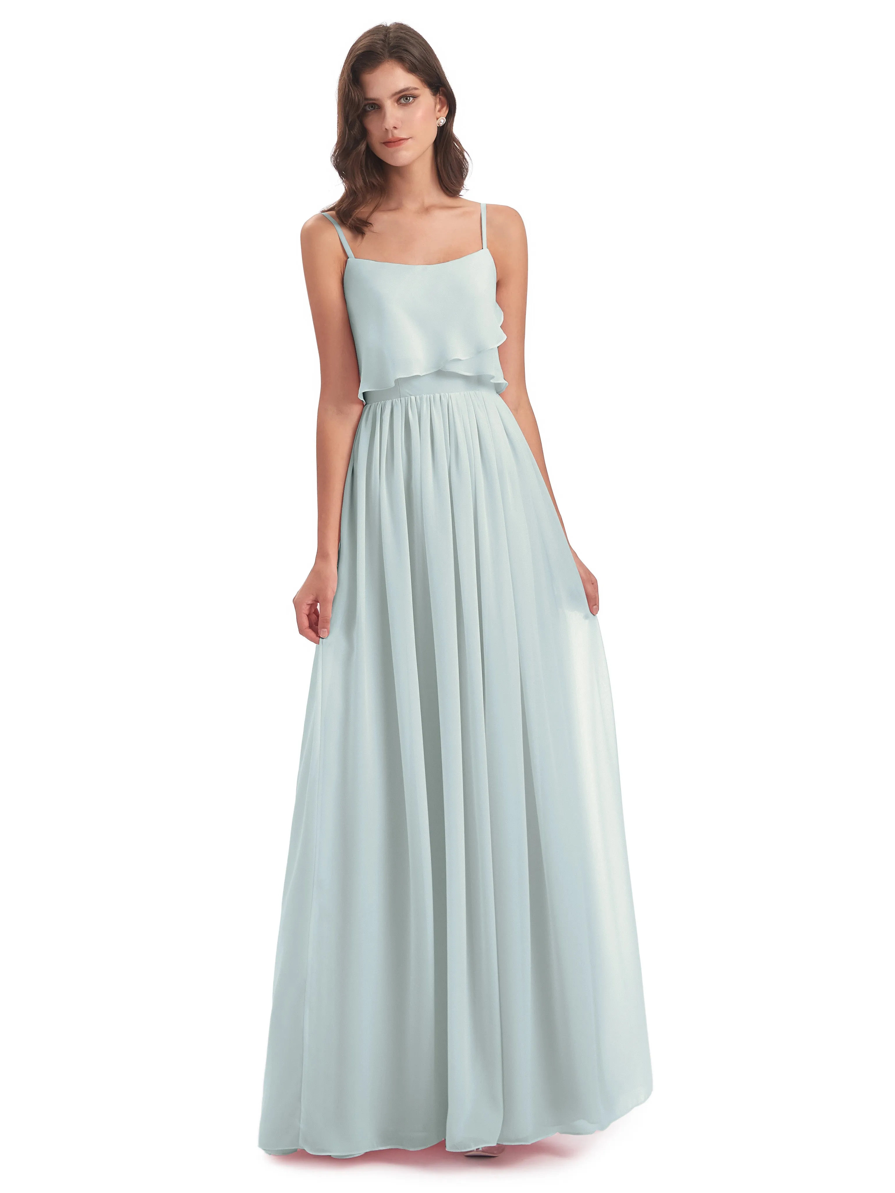 Holly A-line Long Best Chiffon Bridesmaid Dresses