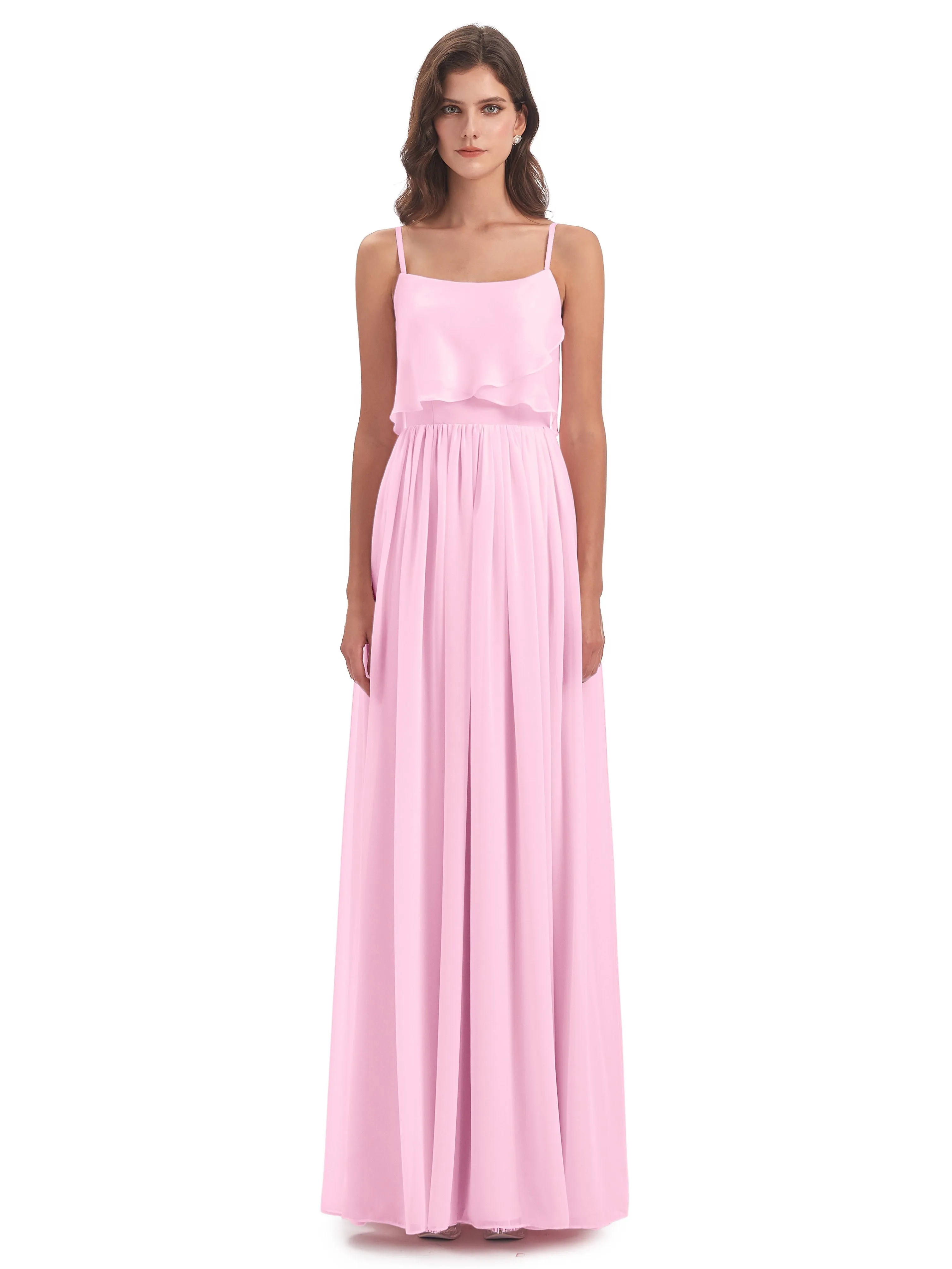 Holly A-line Long Best Chiffon Bridesmaid Dresses