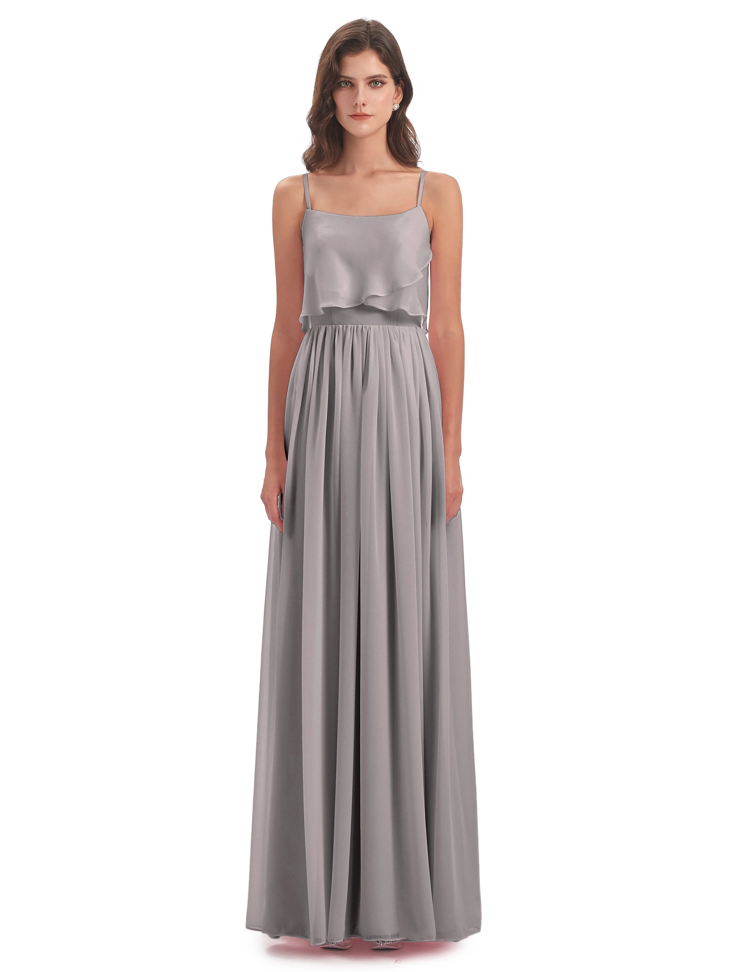 Holly A-line Long Best Chiffon Bridesmaid Dresses